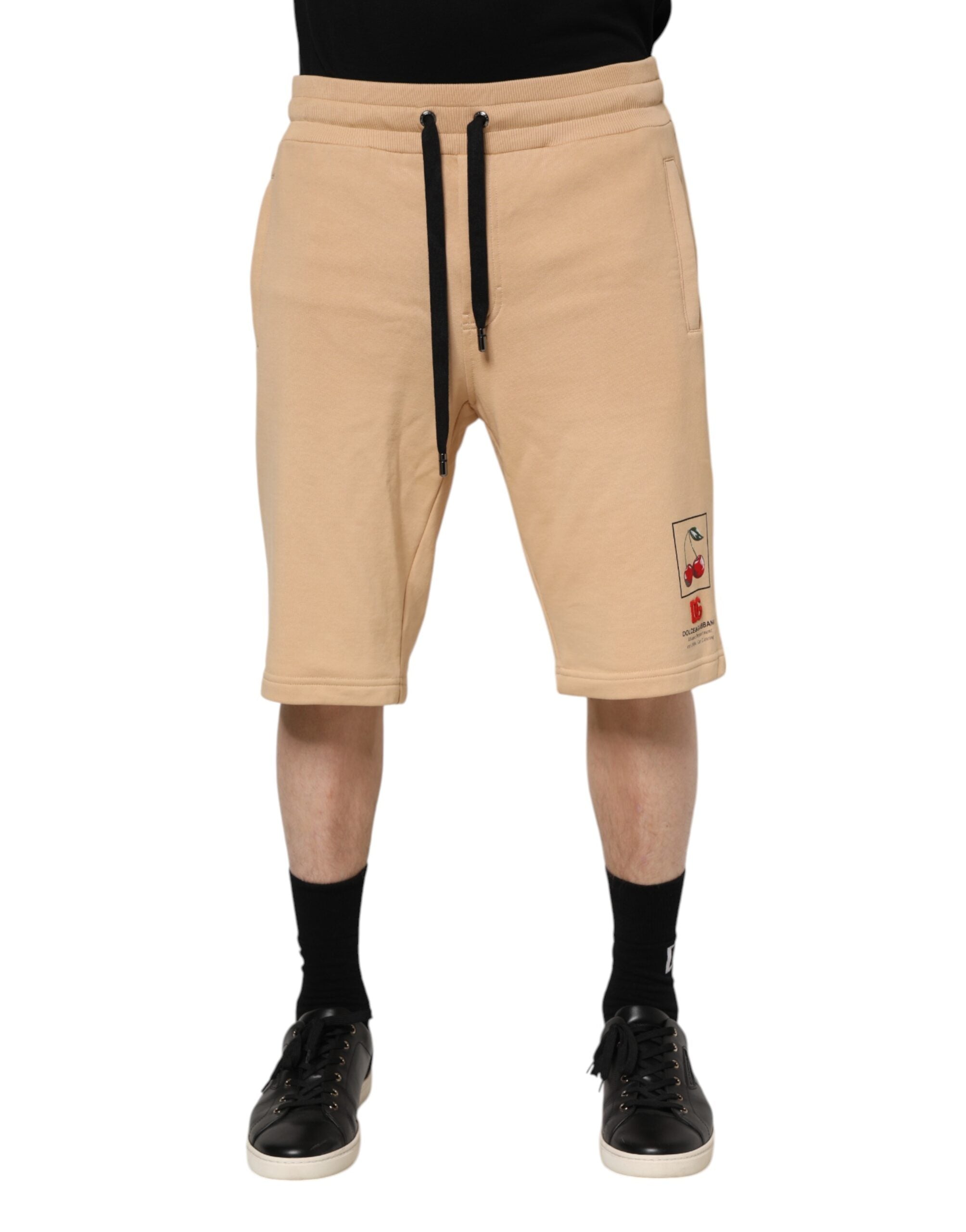 Dolce &amp; Gabbana Gelbe Baumwolle Herren Bermuda Sweatshorts Shorts
