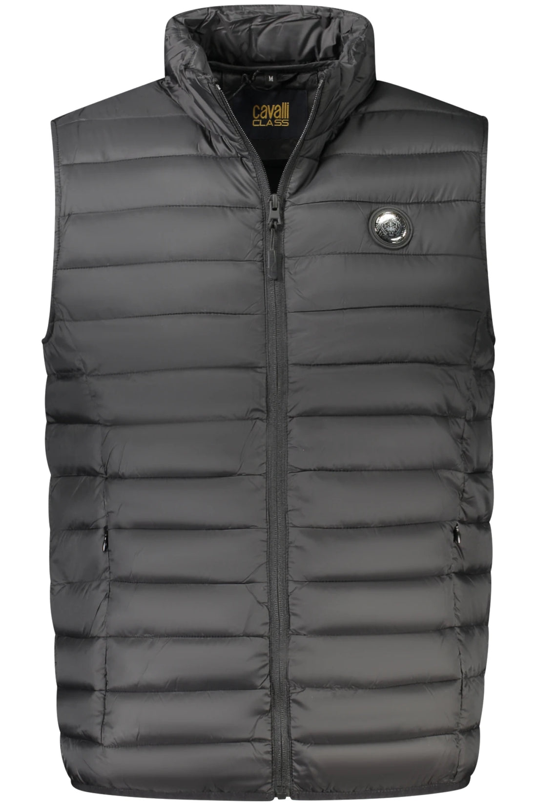CAVALLI CLASS MEN&#39;S BLACK SLEEVELESS JACKET