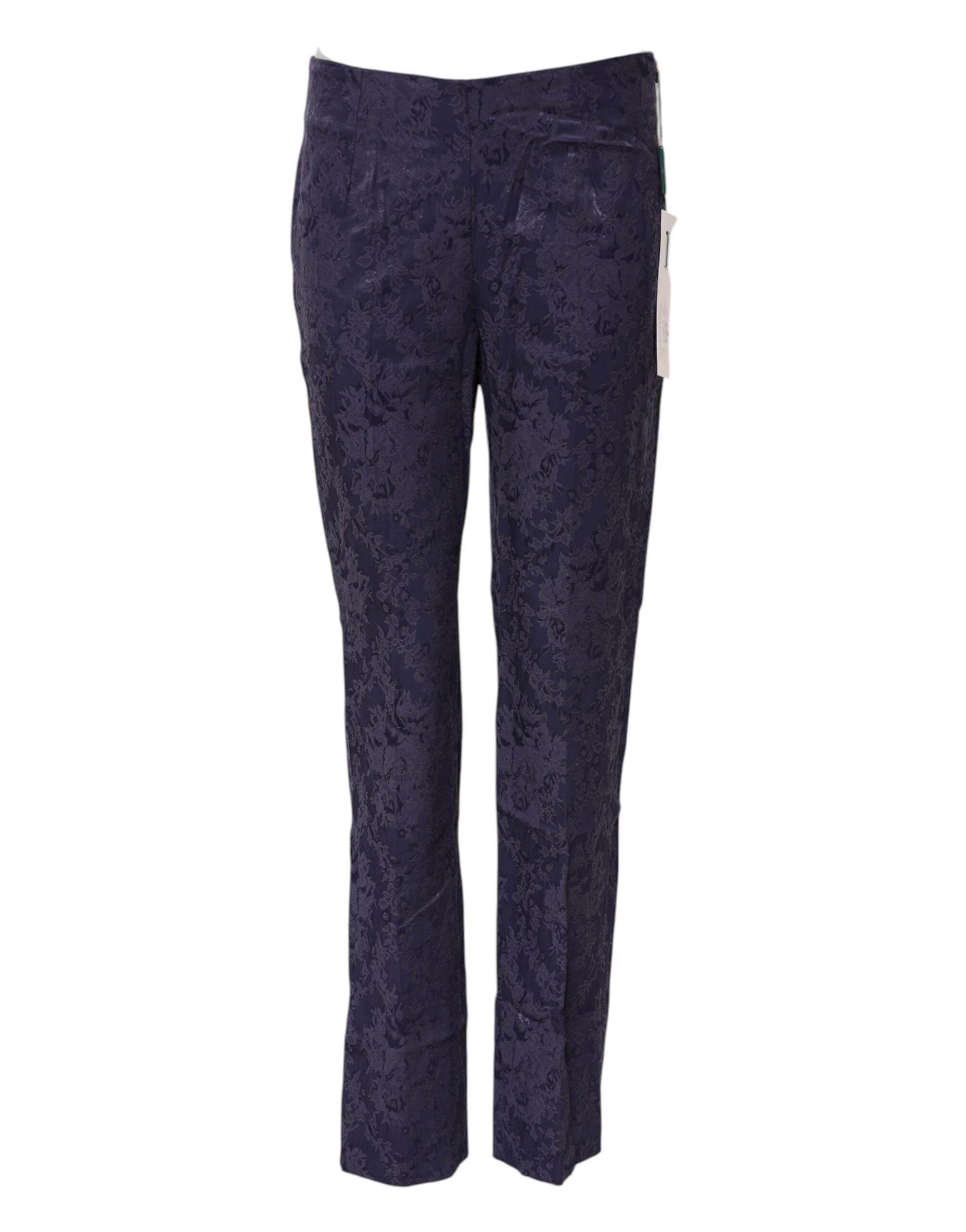 BENCIVENGA Lila Jacquard-Hose mit hoher Taille