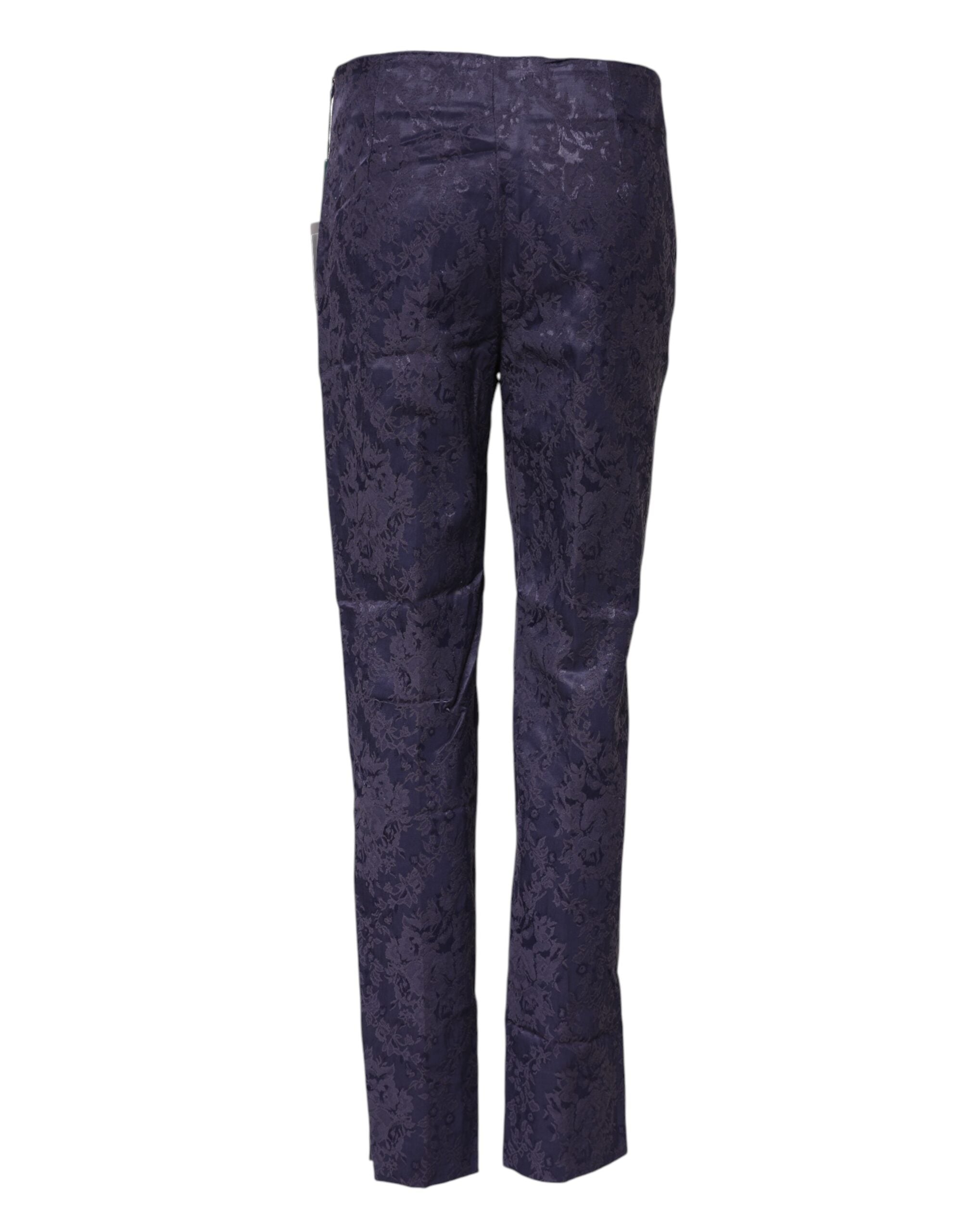 BENCIVENGA Lila Jacquard-Hose mit hoher Taille