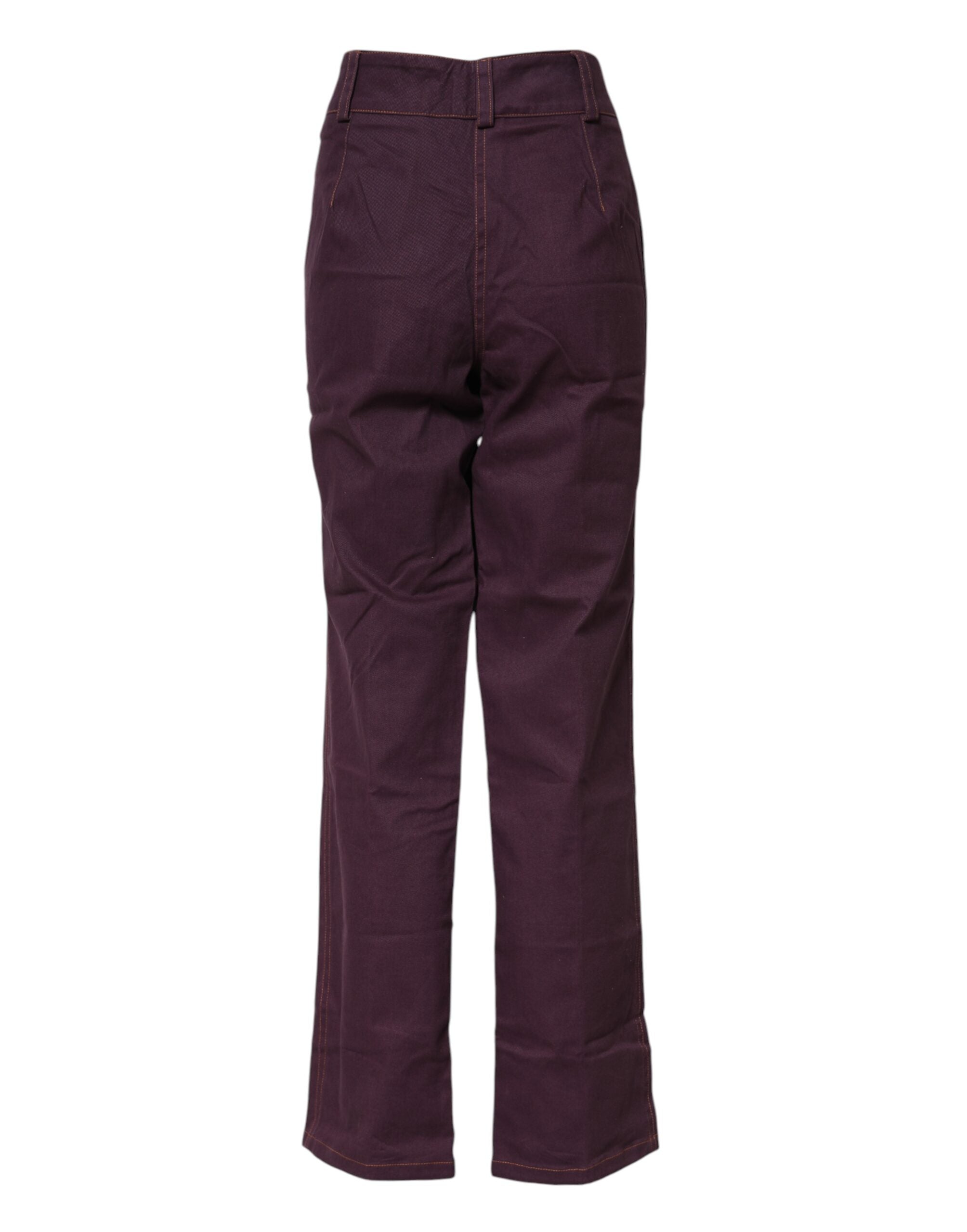 BENCIVENGA Lila hoch taillierte Karottenhose