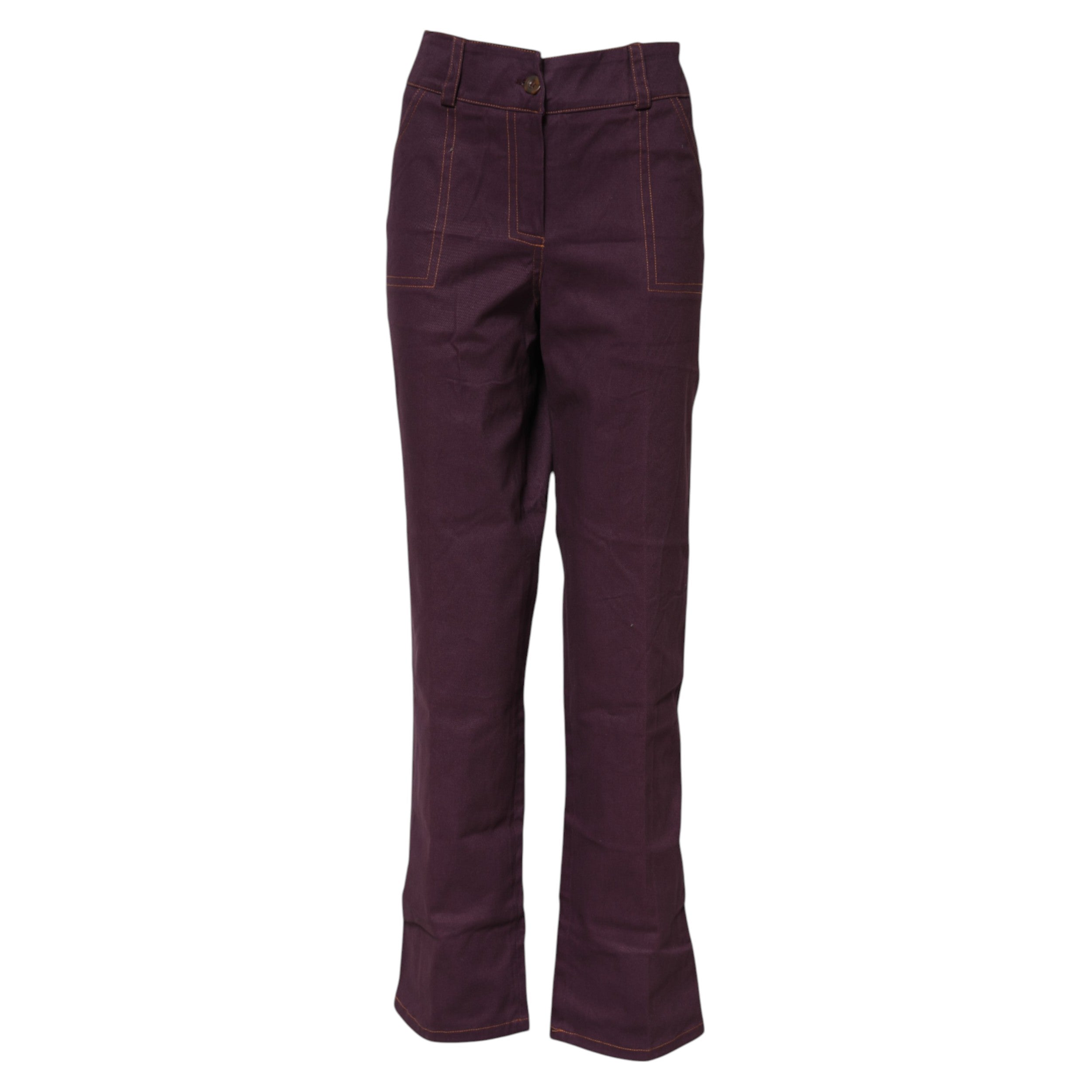 BENCIVENGA Lila hoch taillierte Karottenhose