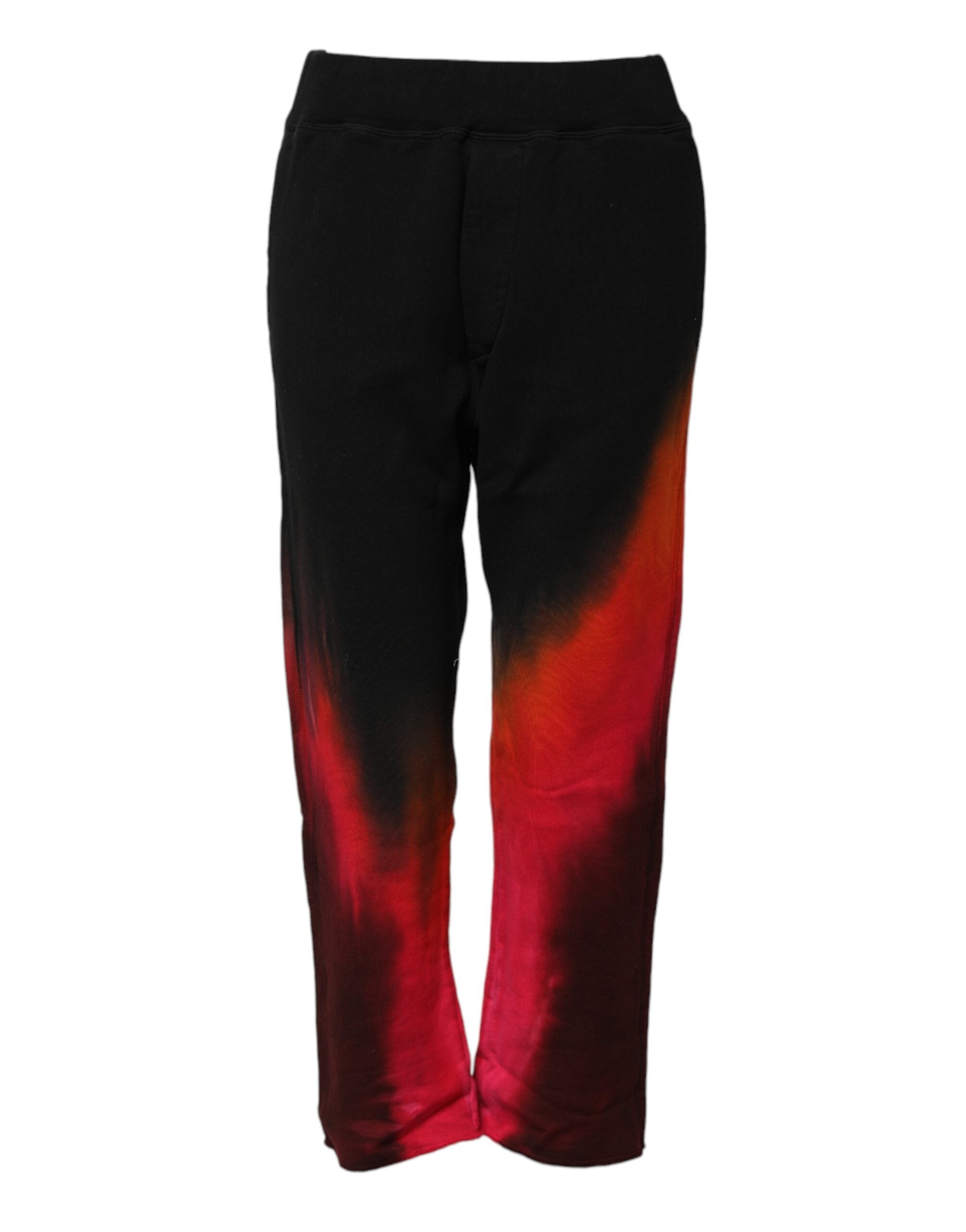 Dsquared² – Jogginghose aus Baumwolle in Schwarz und Rot mit geradem Schnitt