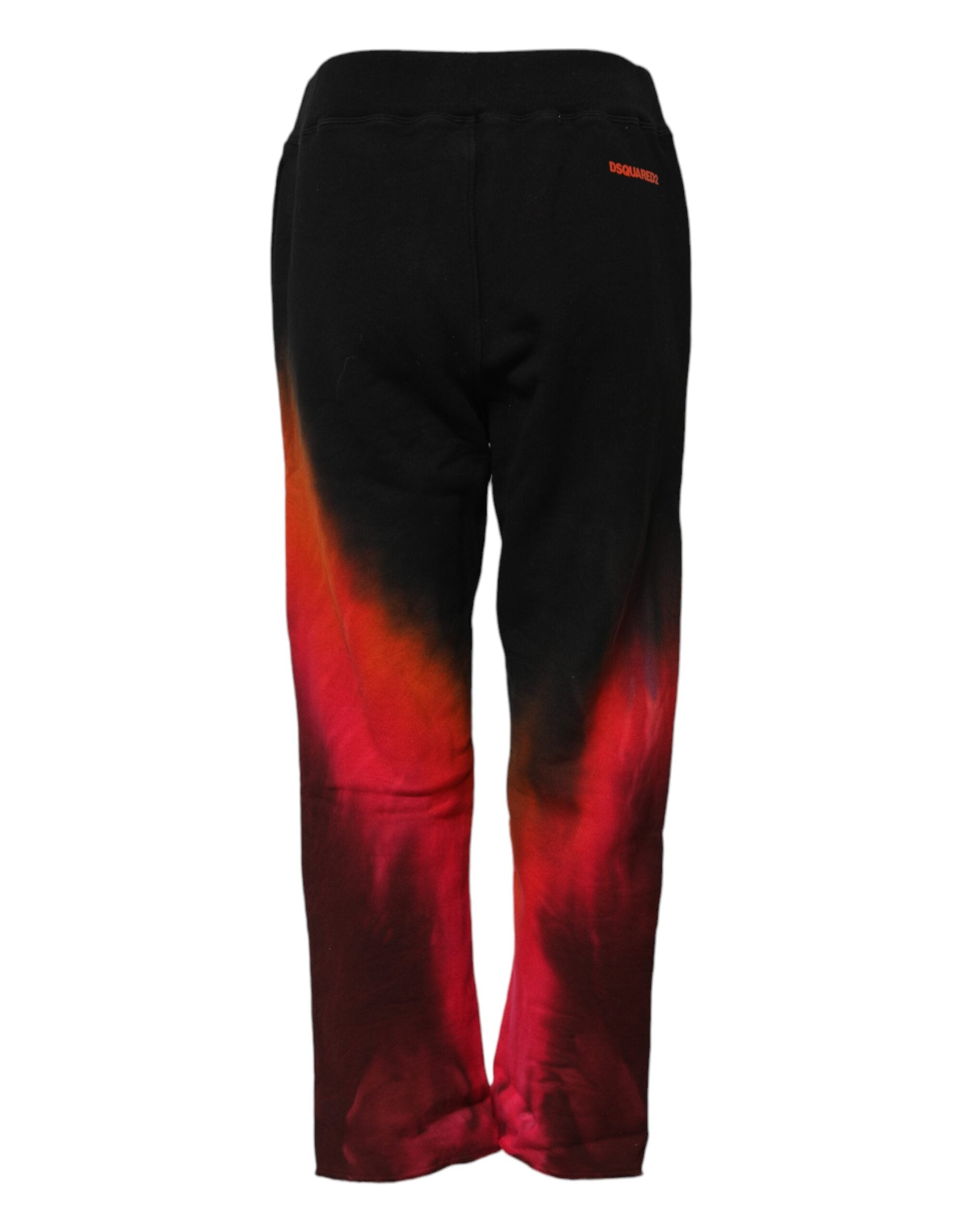 Dsquared² – Jogginghose aus Baumwolle in Schwarz und Rot mit geradem Schnitt
