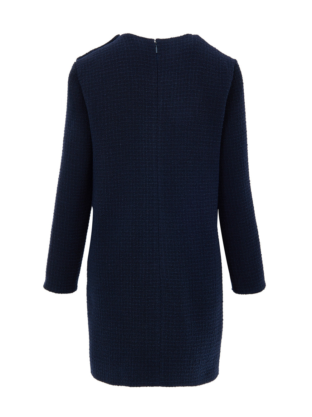 Gucci Blue Bouclé Midi Dress with Logo Buttons – Women – Siebentaschen