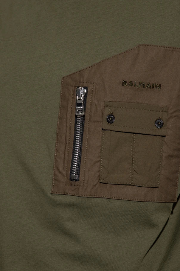 Balmain T-shirt & Top Green Man