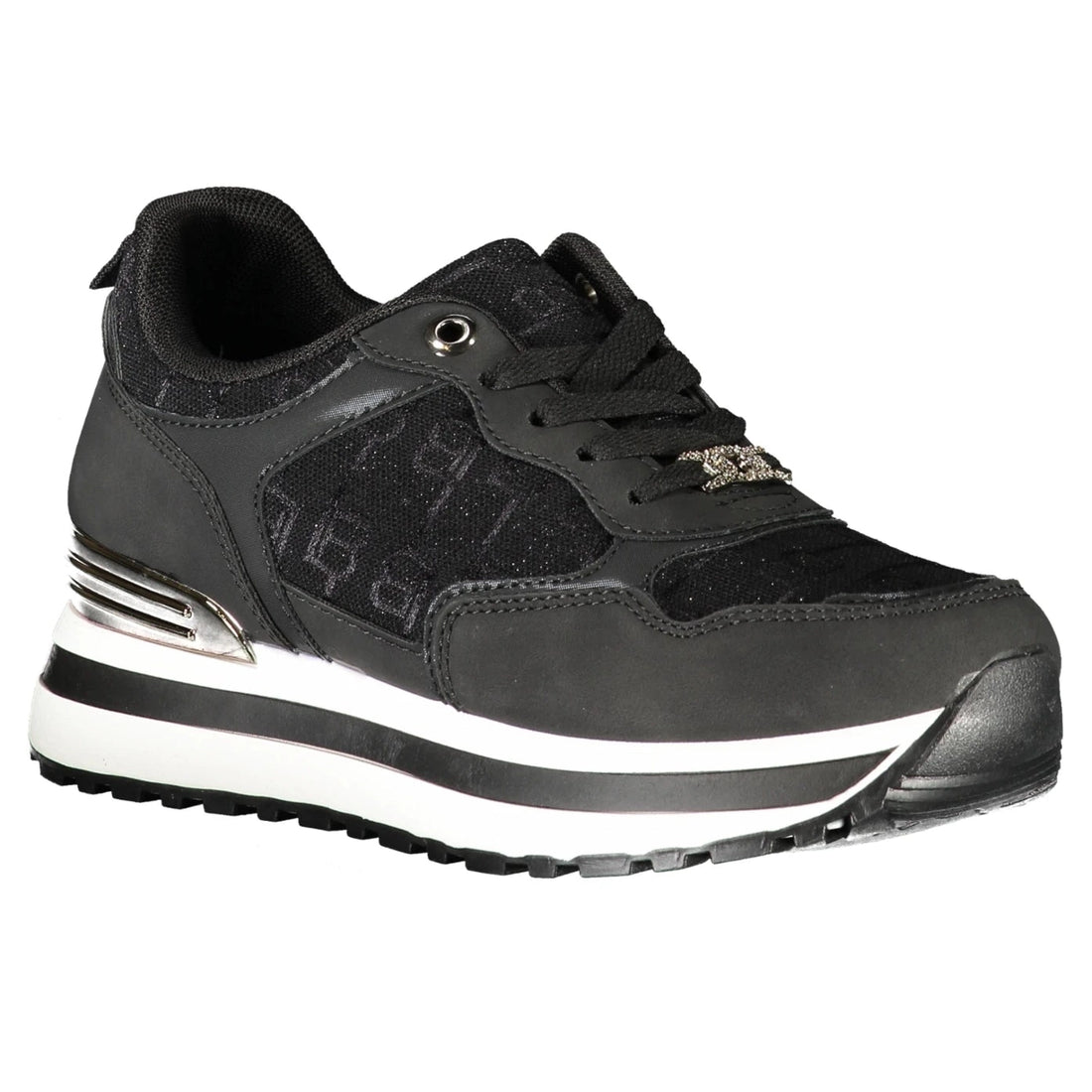 Black Sports Shoes with Laces for Women