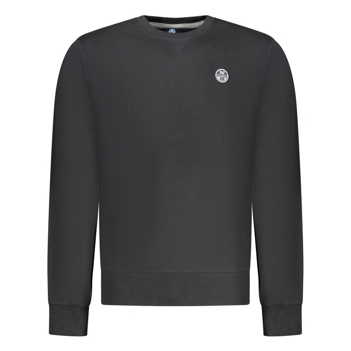 Men’s Black Zip-Up Sweatshirt with Long Sleeves