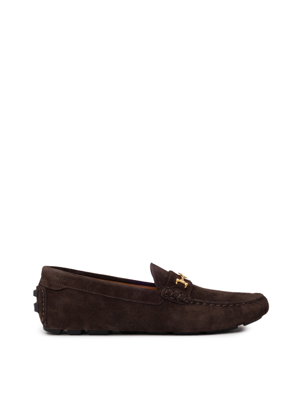 Bally Men's Brown Suede Loafers with Gold Logo – Siebentaschen