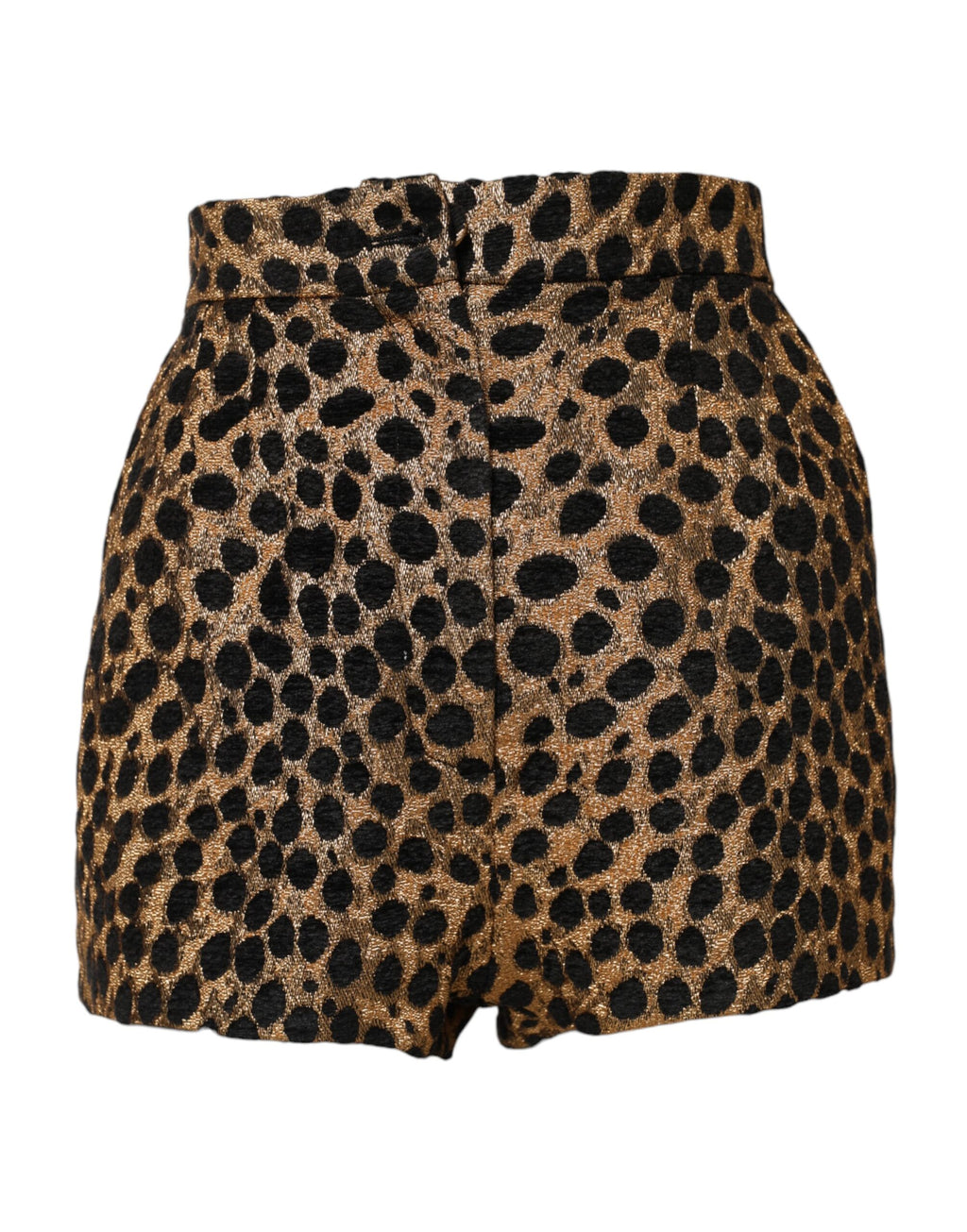 Dolce &amp; Gabbana – Braune Hotpants-Shorts mit hoher Taille und Leopardenmuster
