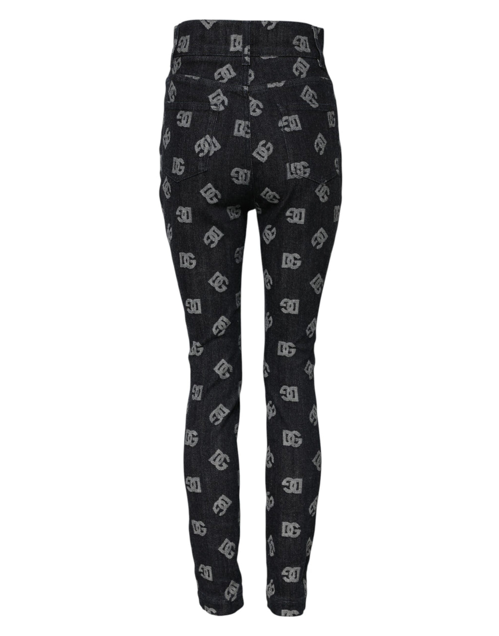 Dolce & Gabbana Black DG Logo High Waist Skinny Denim Jeans