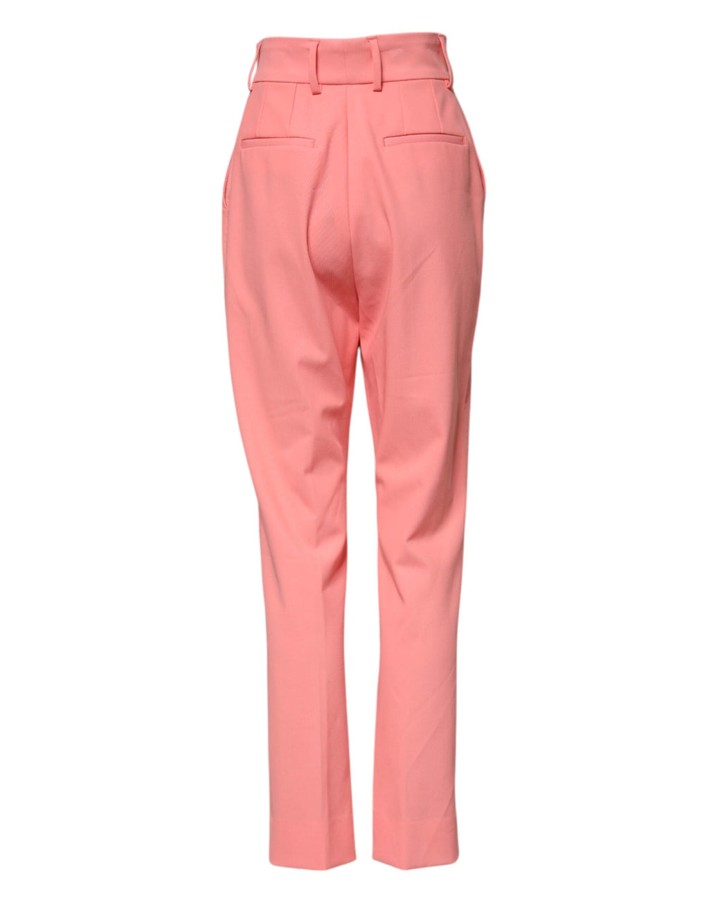 Dolce &amp; Gabbana – Schmal zulaufende Anzughose in Rosa mit hoher Taille