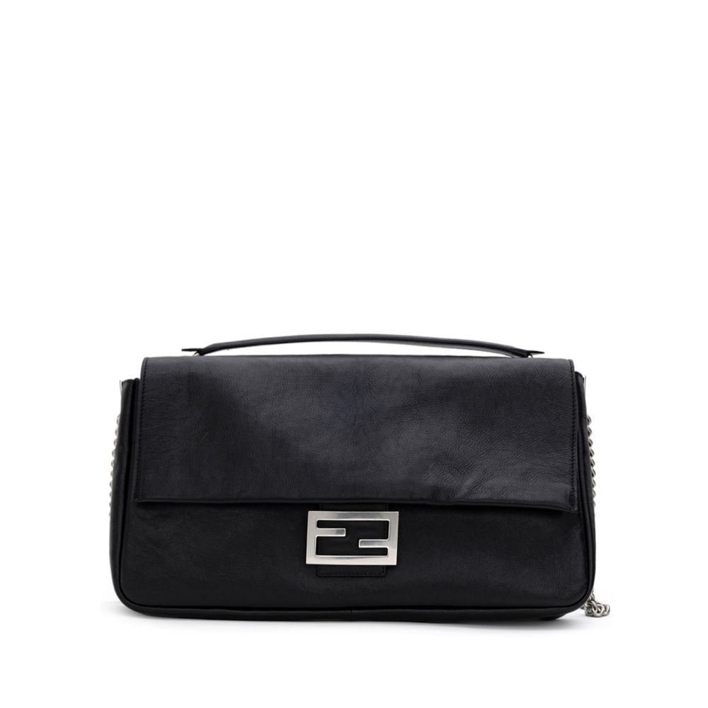 Fendi – Schwarze Leder-Umhängetasche