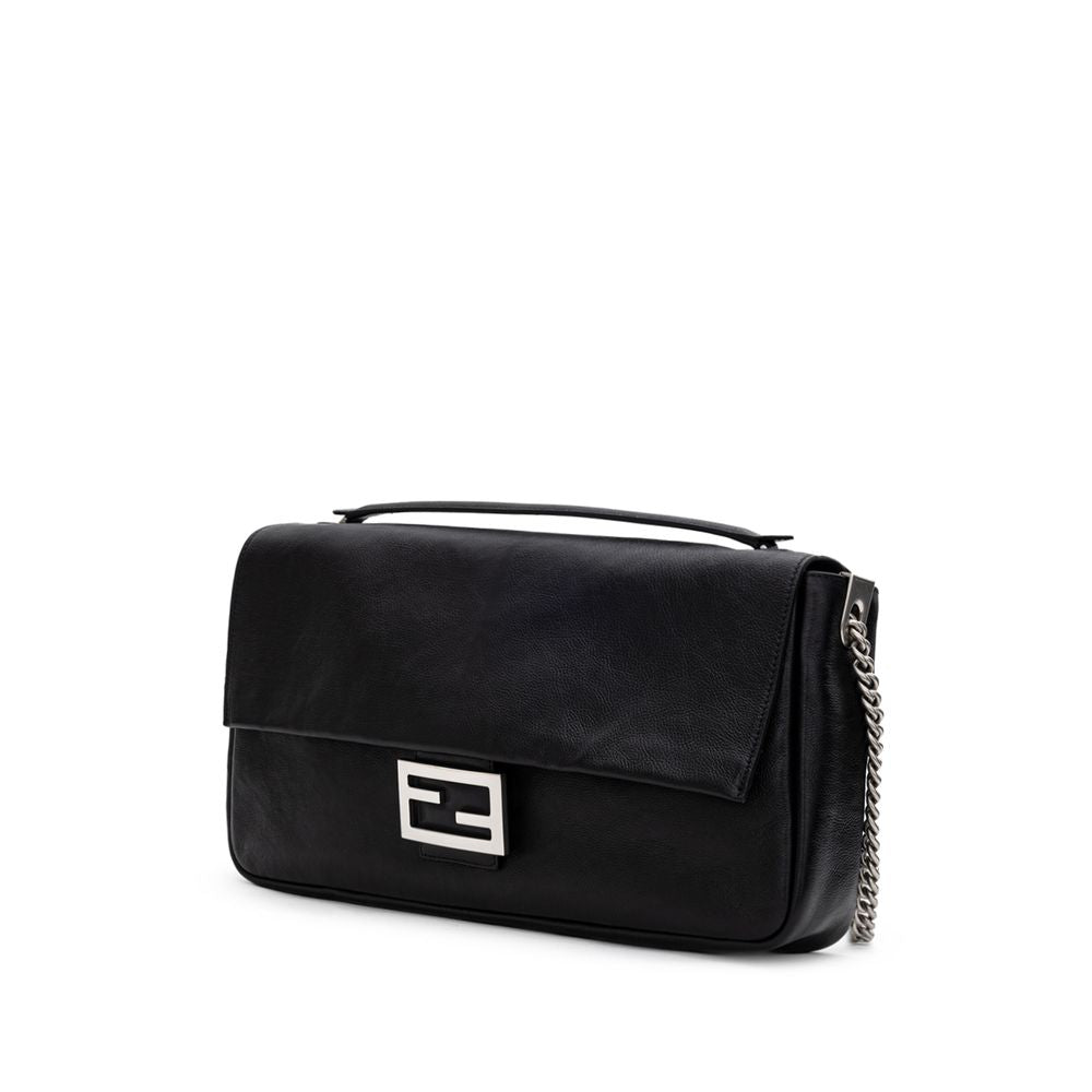 Fendi – Schwarze Leder-Umhängetasche