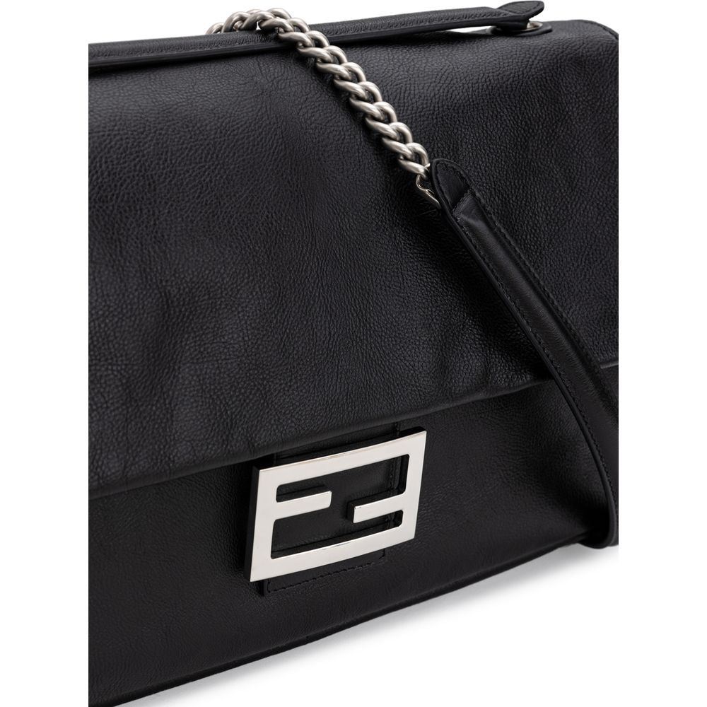 Fendi – Schwarze Leder-Umhängetasche