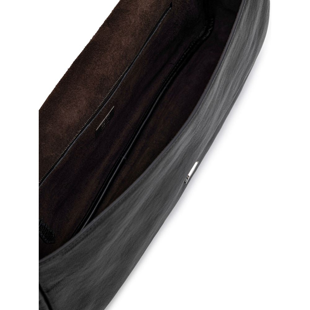 Fendi – Schwarze Leder-Umhängetasche