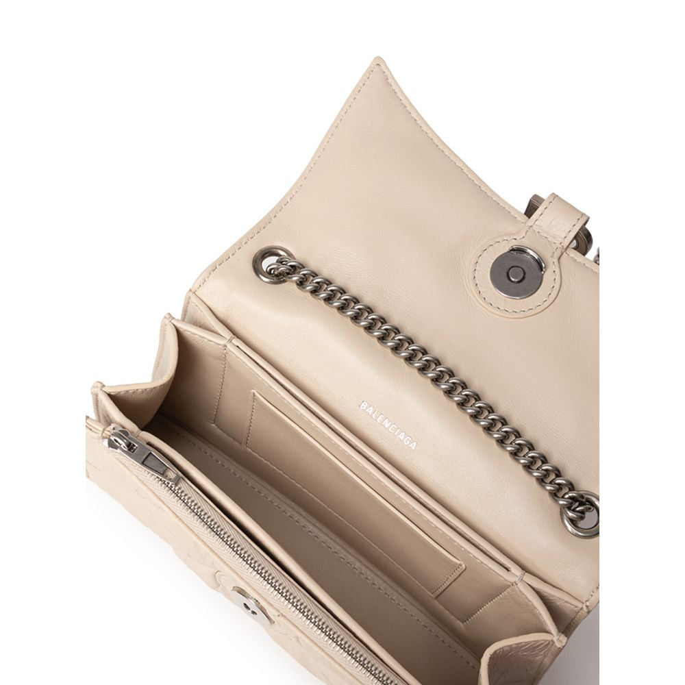 Balenciaga Beige Leder-Umhängetasche