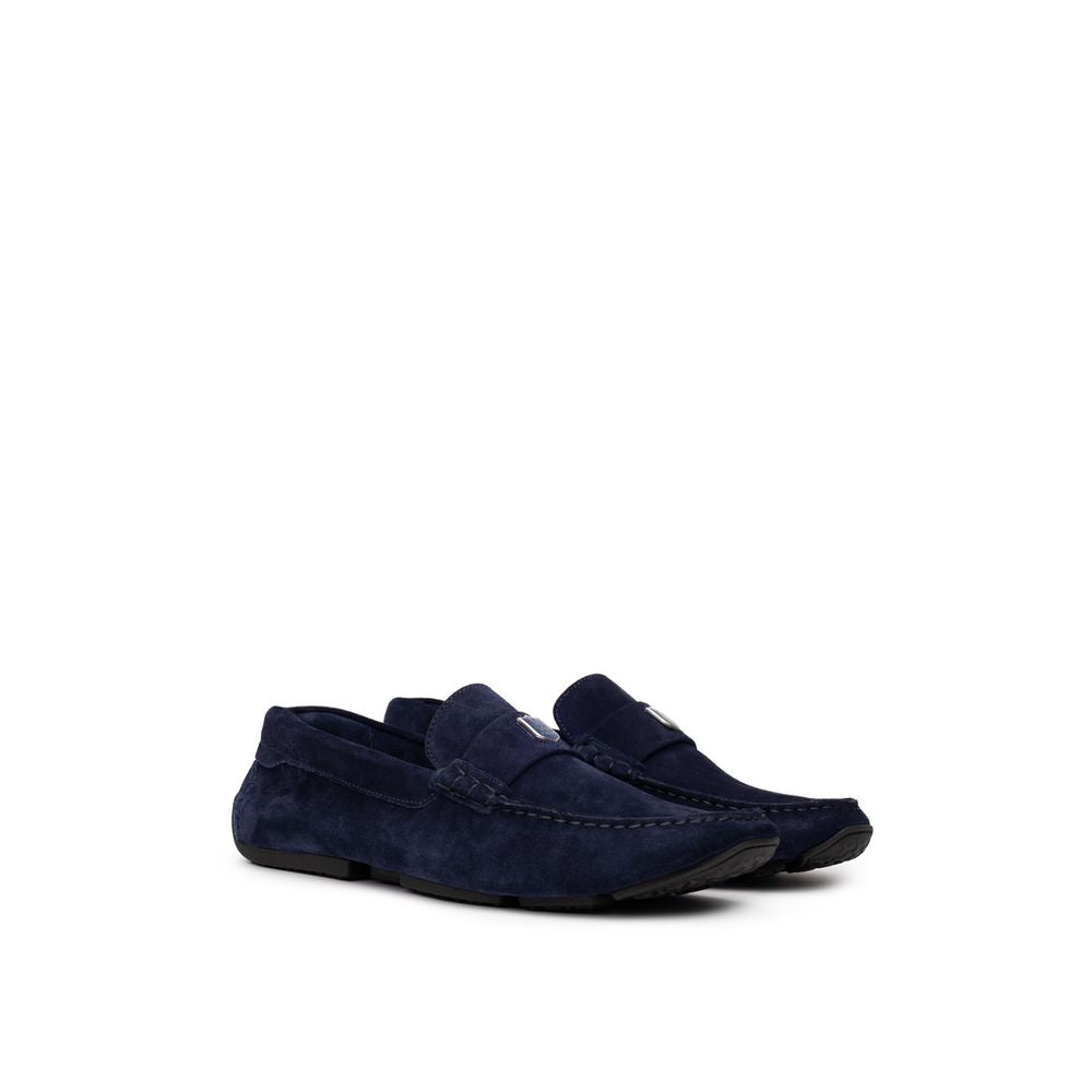 Bally Blauer Ledermokassin