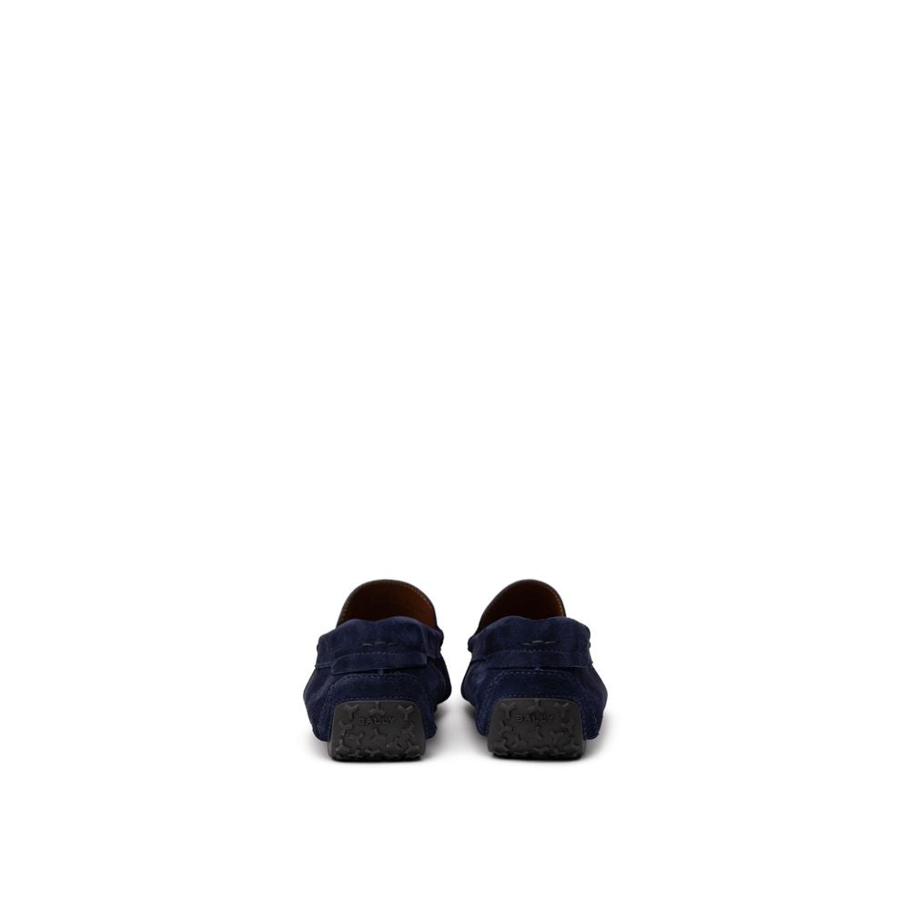 Bally Blauer Ledermokassin