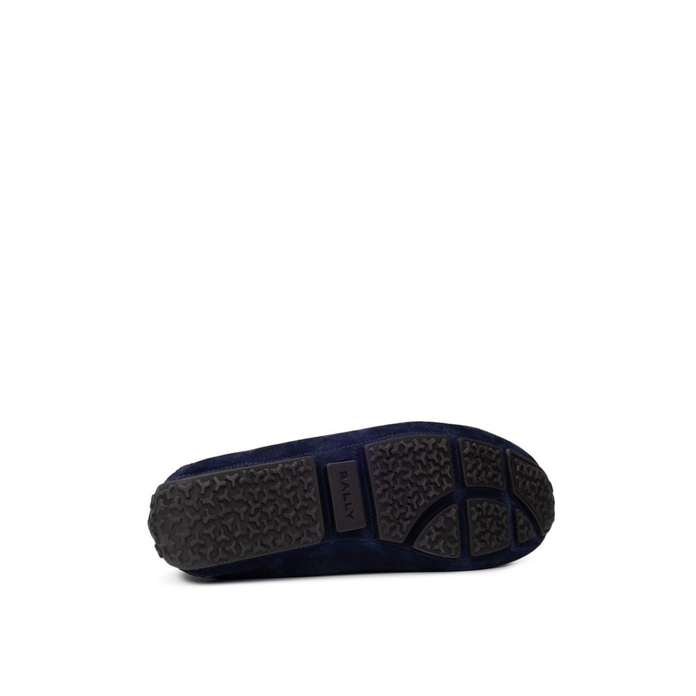 Bally Blauer Ledermokassin