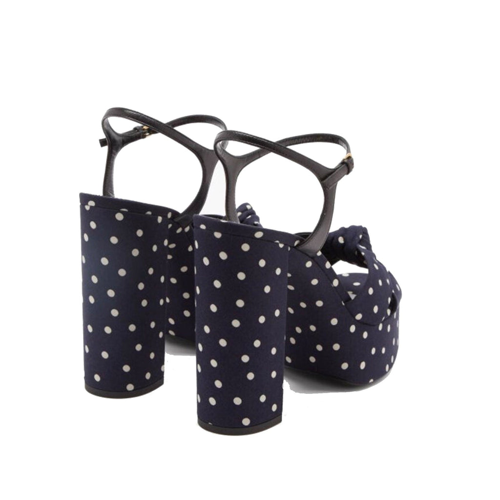 Saint Laurent Bianca Polka-Dot Sandals
