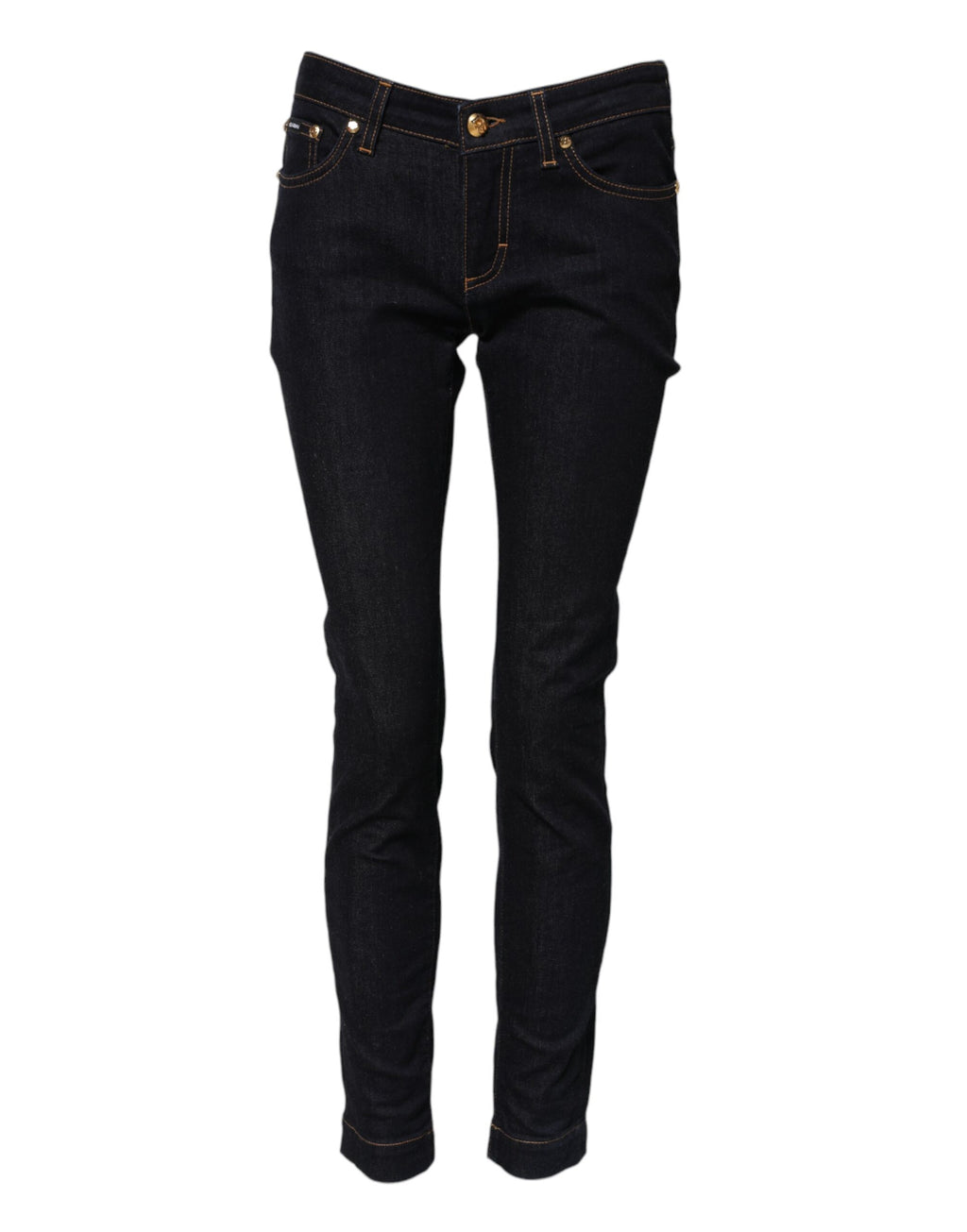 Dolce & Gabbana Blue Cotton PRETTY LowWaist Skinny Denim Jeans