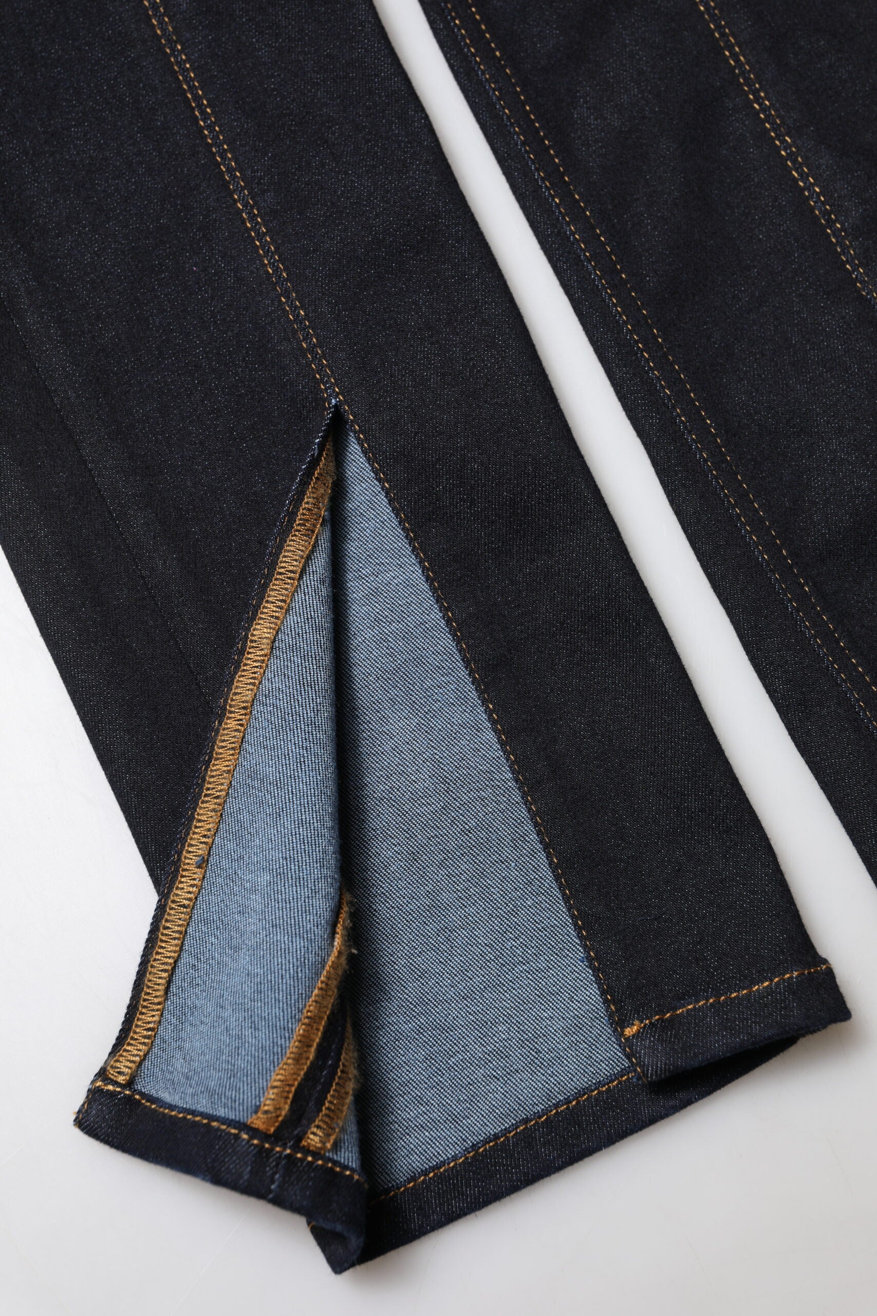 Dolce &amp; Gabbana – Blaue Skinny-Jeans aus Baumwolle mit hoher Taille 