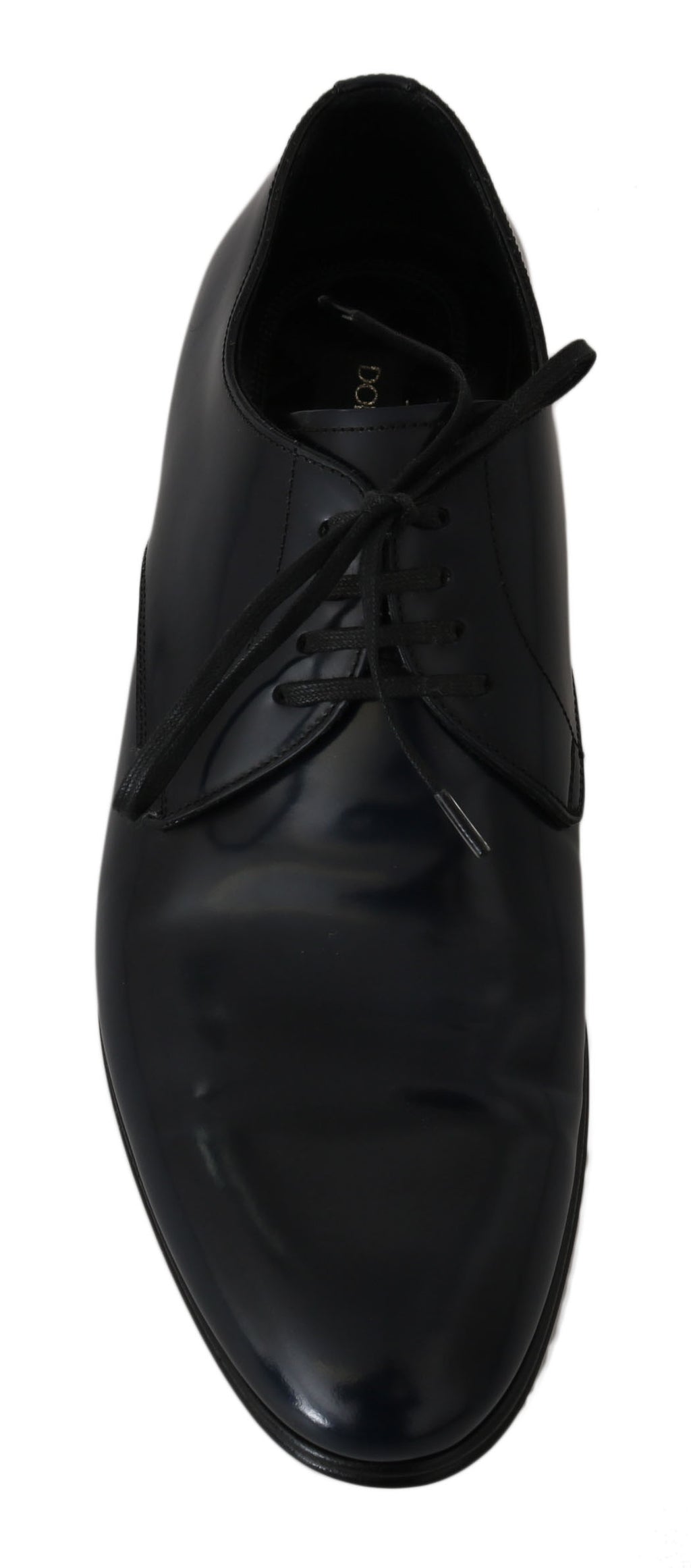 Dolce &amp; Gabbana Elegante dunkelblaue Derby-Abendschuhe aus Leder