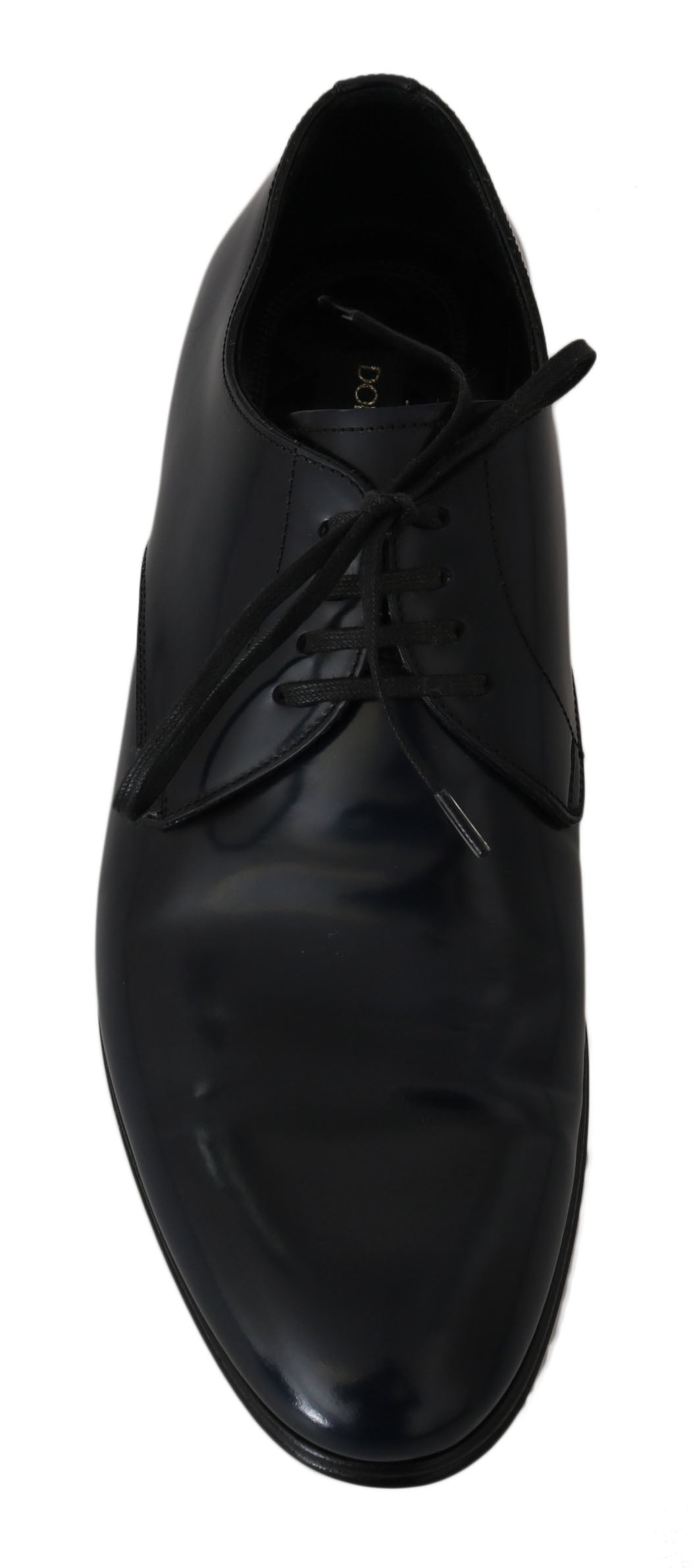 Dolce &amp; Gabbana Elegante dunkelblaue Derby-Abendschuhe aus Leder