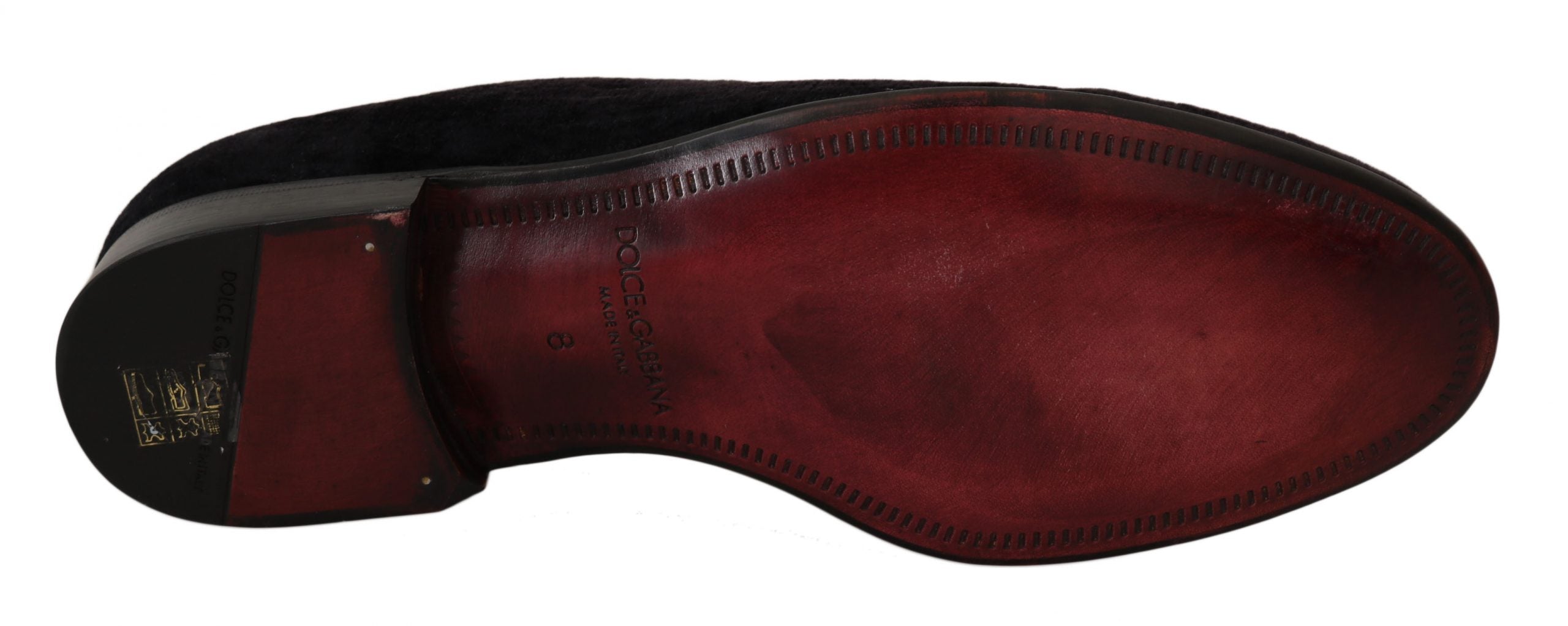 Dolce &amp; Gabbana Elegante schwarze Loafer mit goldener Kronenstickerei