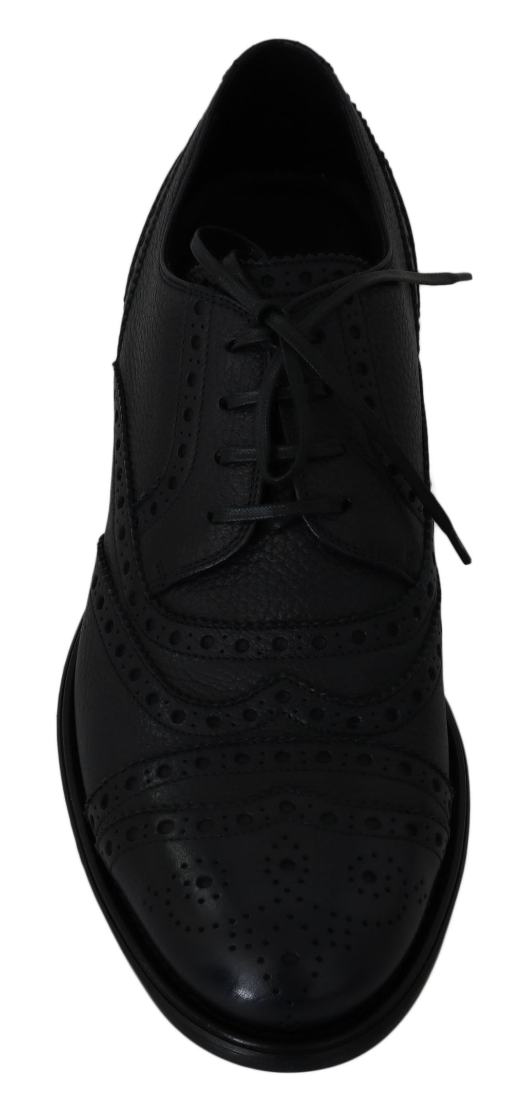 Dolce &amp; Gabbana – Elegante dunkelblaue Derby-Schuhe mit Flügelkappe