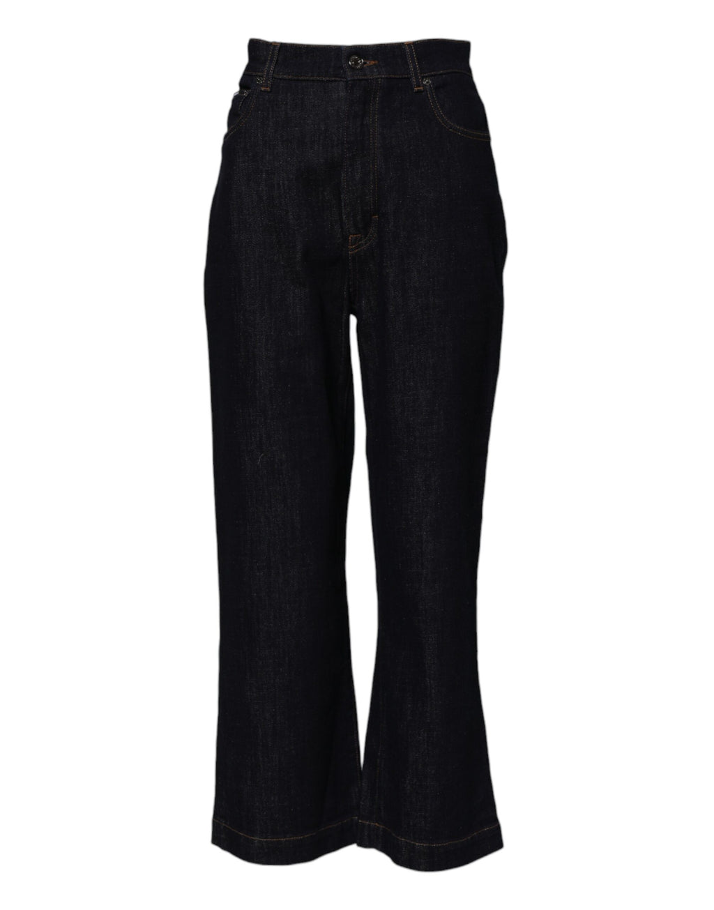 Dolce &amp; Gabbana – Hoch taillierte Schlagjeans aus blauer Baumwolle 