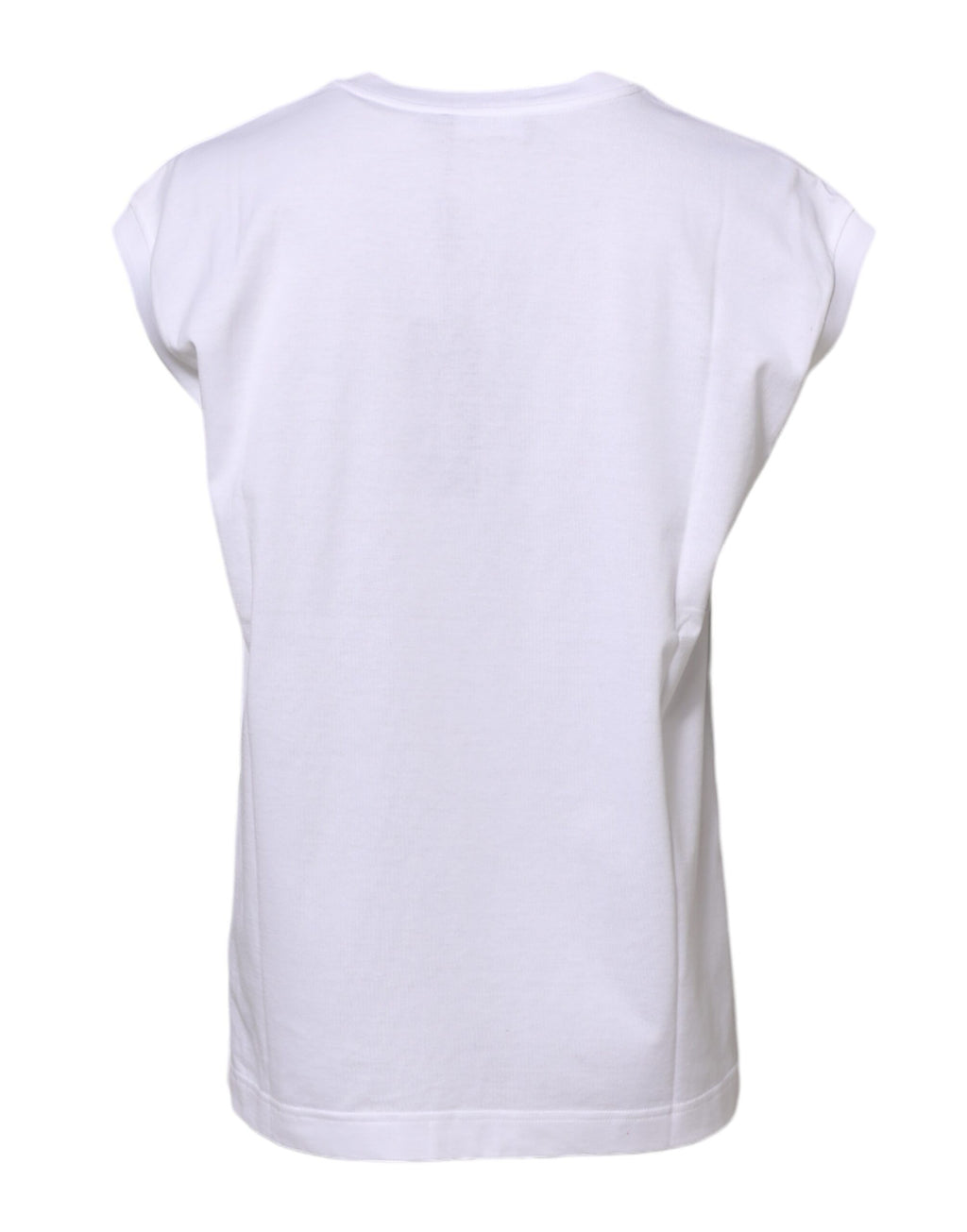 Dolce & Gabbana White Cotton Sleeveless Women Tank T-shirt
