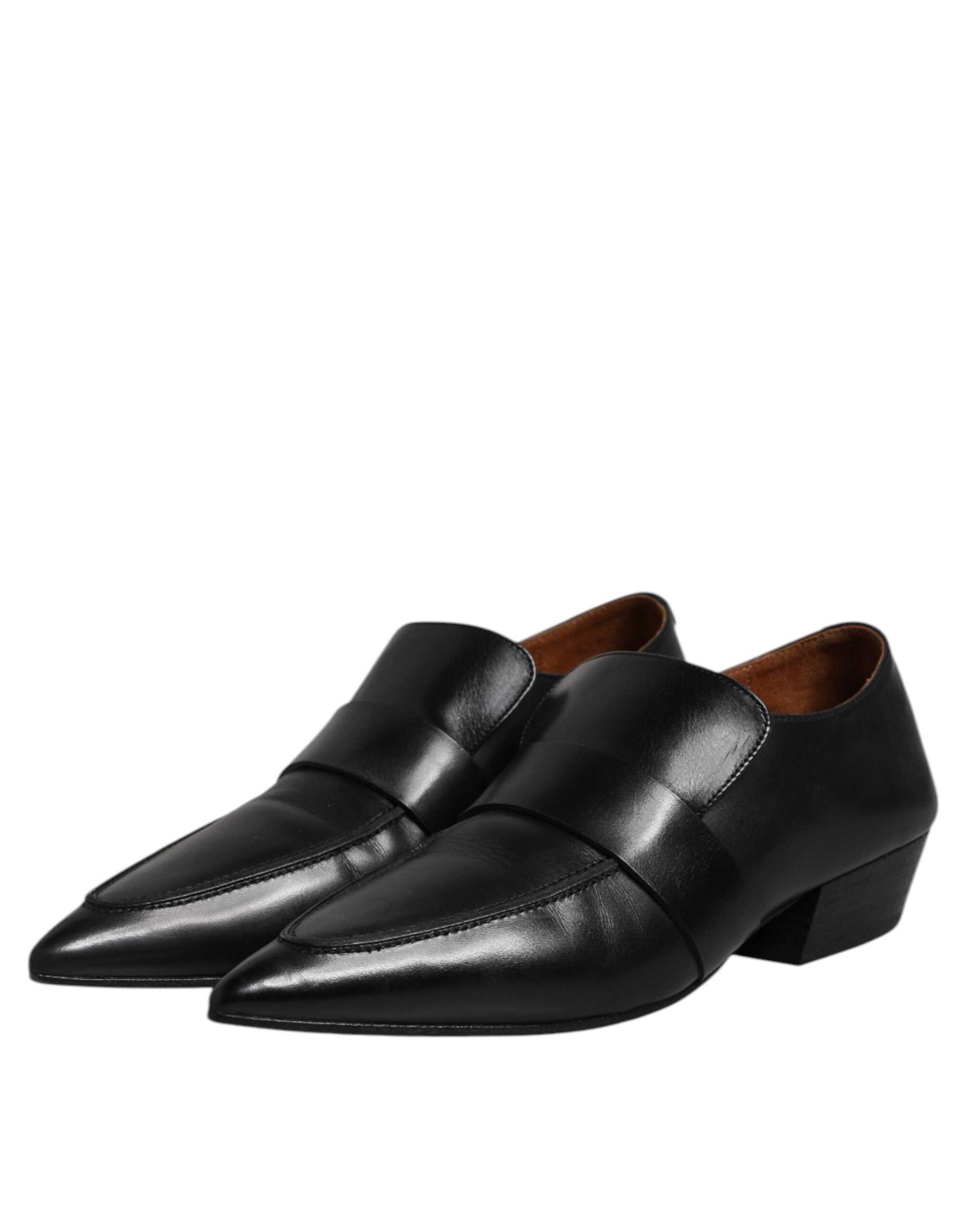 Marsell – Slipper aus weichem Leder mit spitzer Zehenpartie, Schwarz