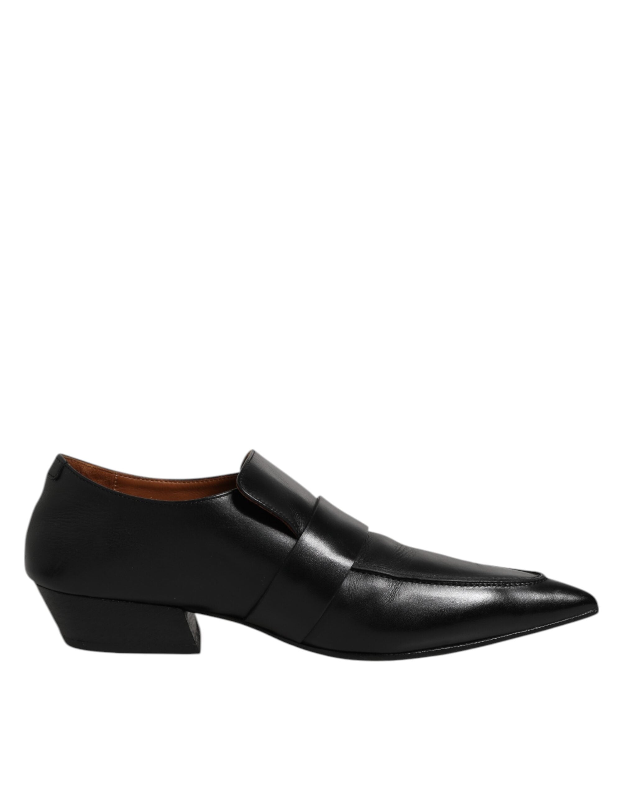 Marsell – Slipper aus weichem Leder mit spitzer Zehenpartie, Schwarz