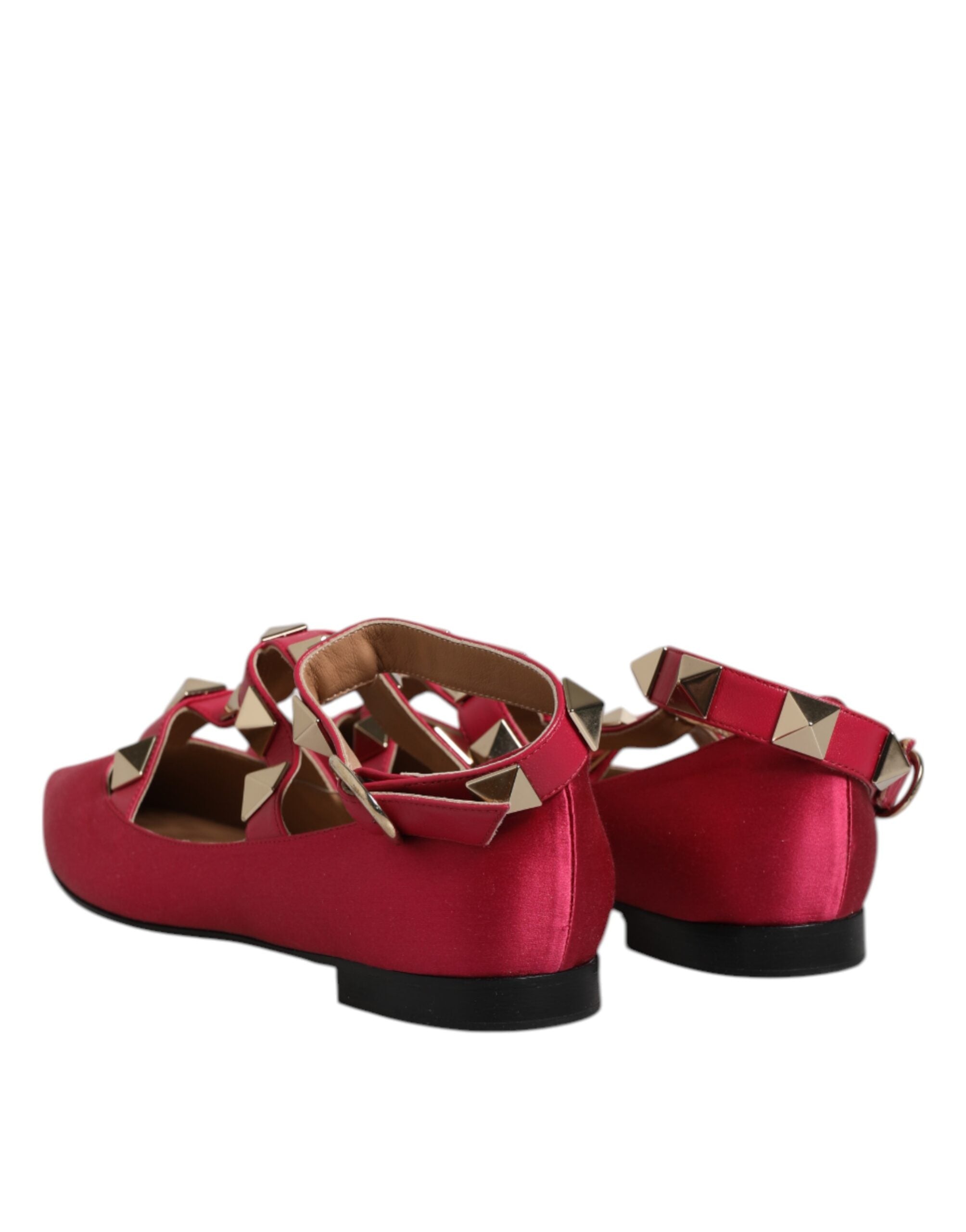 Prosperine – Ballerinas mit spitzer Zehenpartie in Rot und Gold mit Nieten
