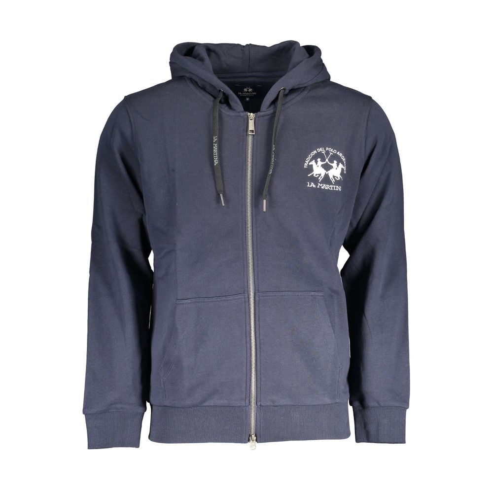 La Martina Blauer Baumwollpullover