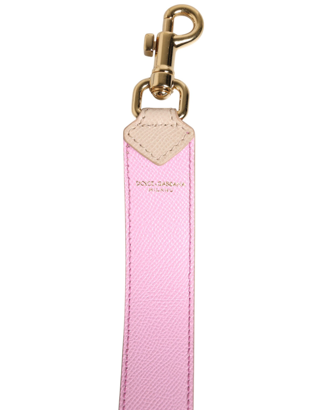 Dolce &amp; Gabbana Beige Rosa Leder Handtasche Zubehör Schultergurt
