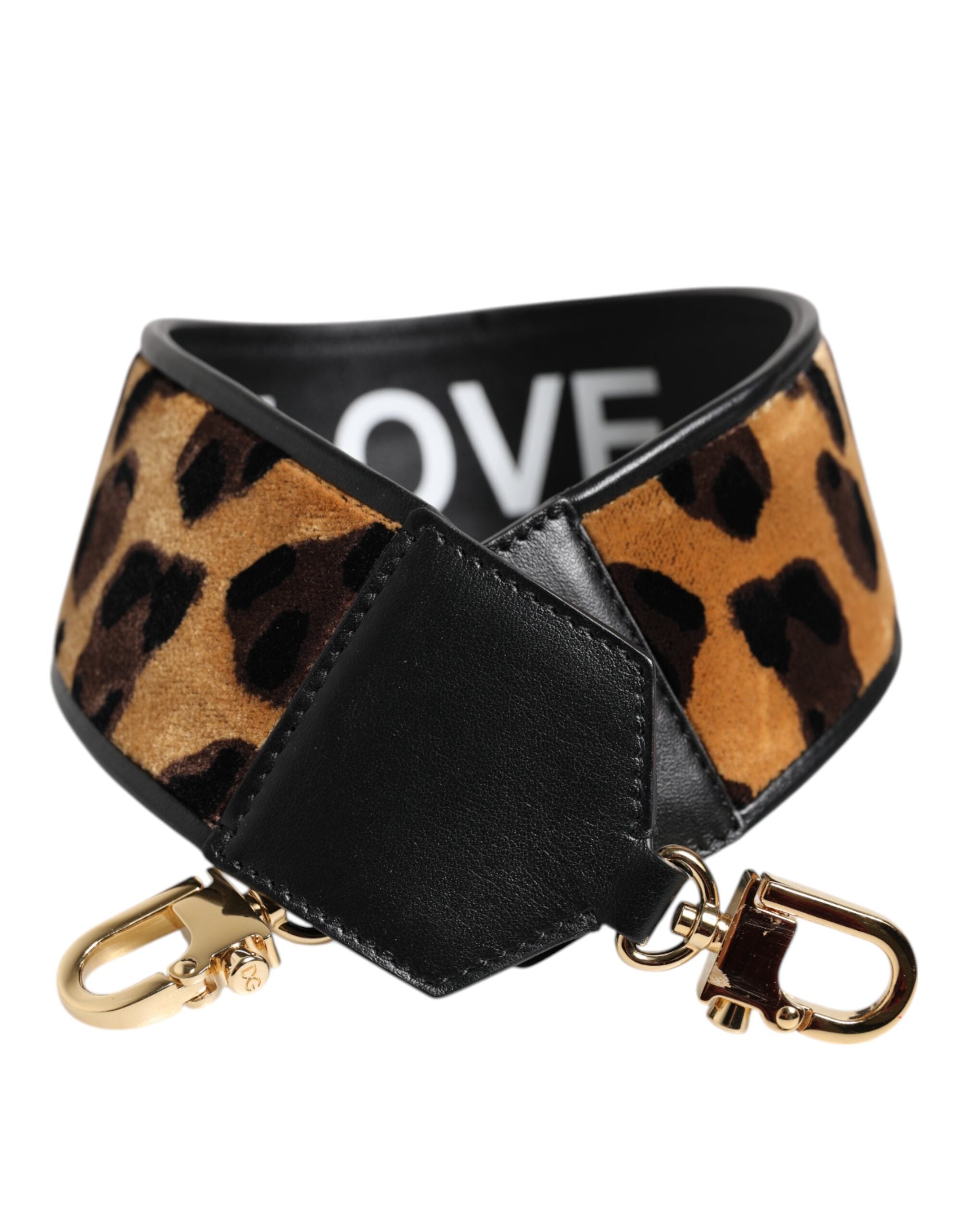 Dolce &amp; Gabbana – Wendbare Tasche mit Schultergurt und Leopardenmuster in Schwarz