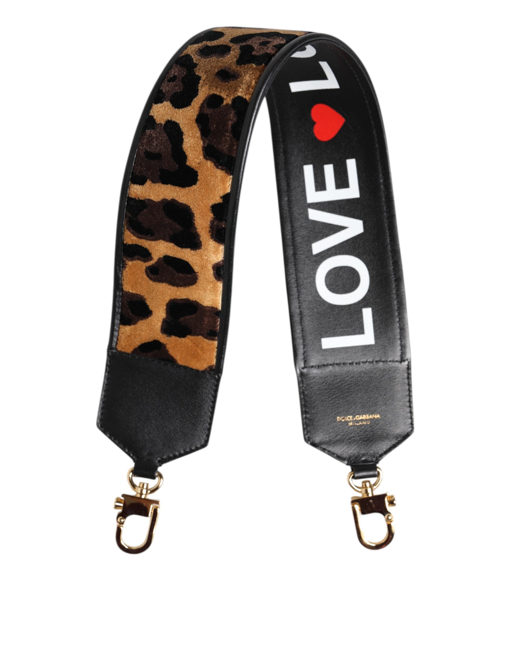 Dolce &amp; Gabbana – Wendbare Tasche mit Schultergurt und Leopardenmuster in Schwarz