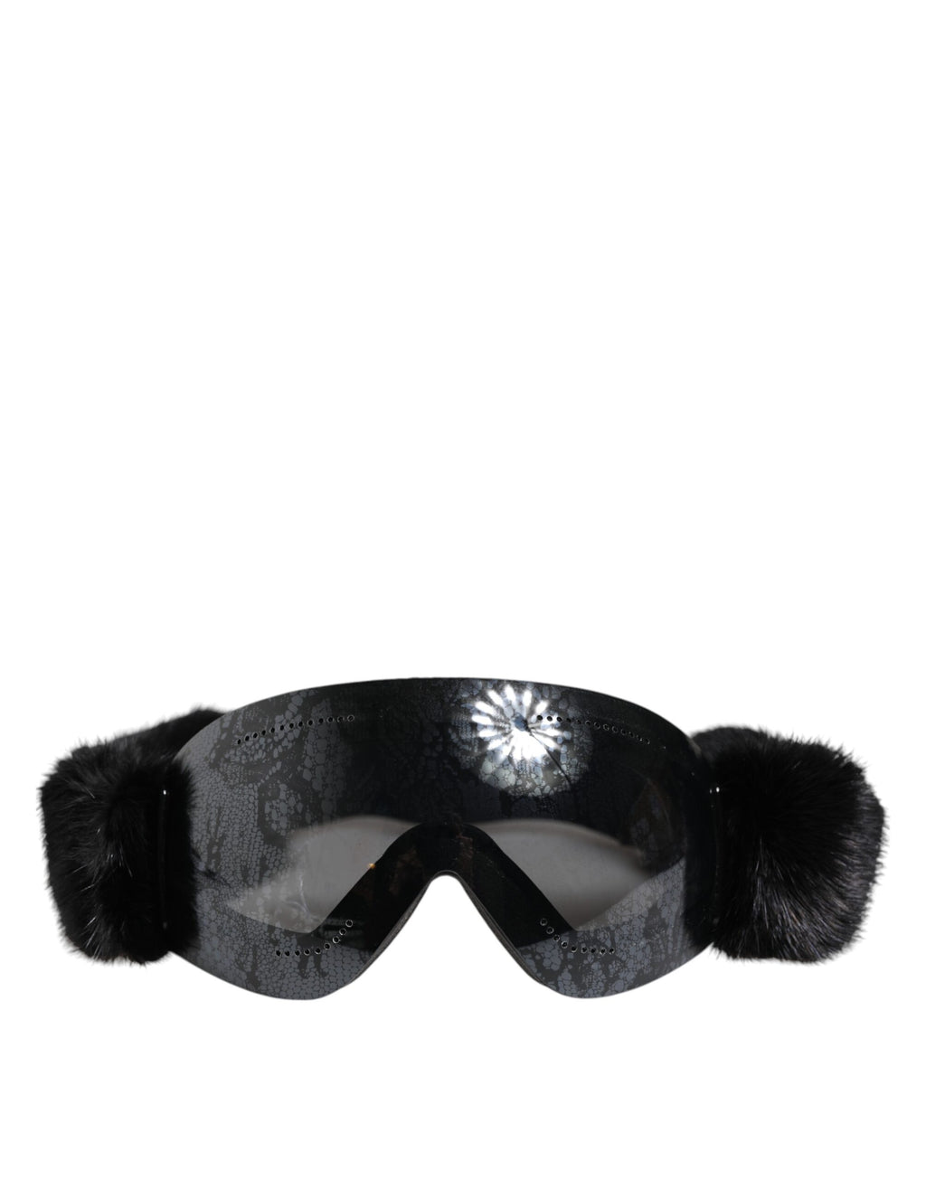 Dolce &amp; Gabbana Schwarze Bi0759 Skibrille mit verspiegelter Spitze, Sonnenbrille