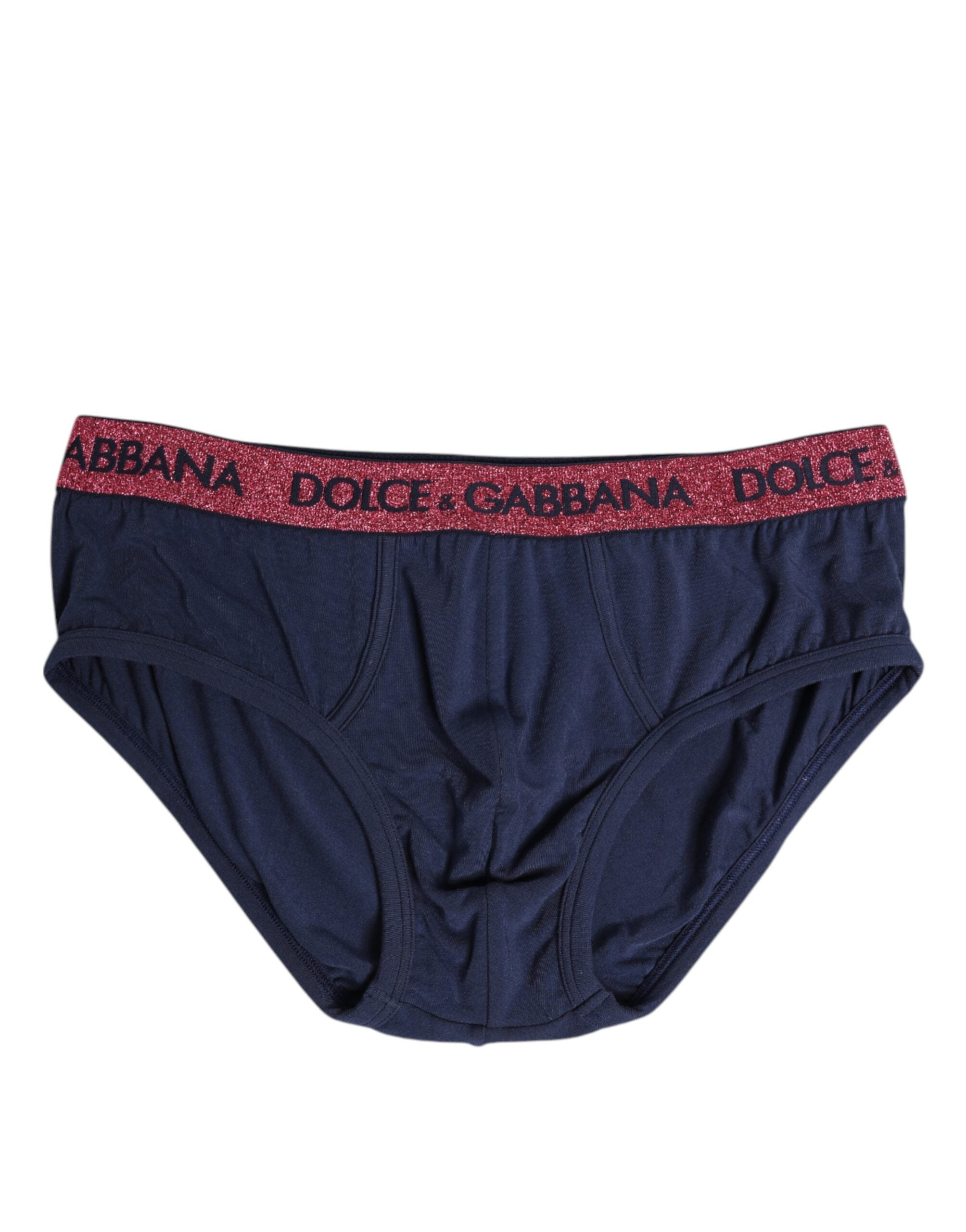 Dolce &amp; Gabbana – Stretch-Slip mit Logo in Blau und Rot