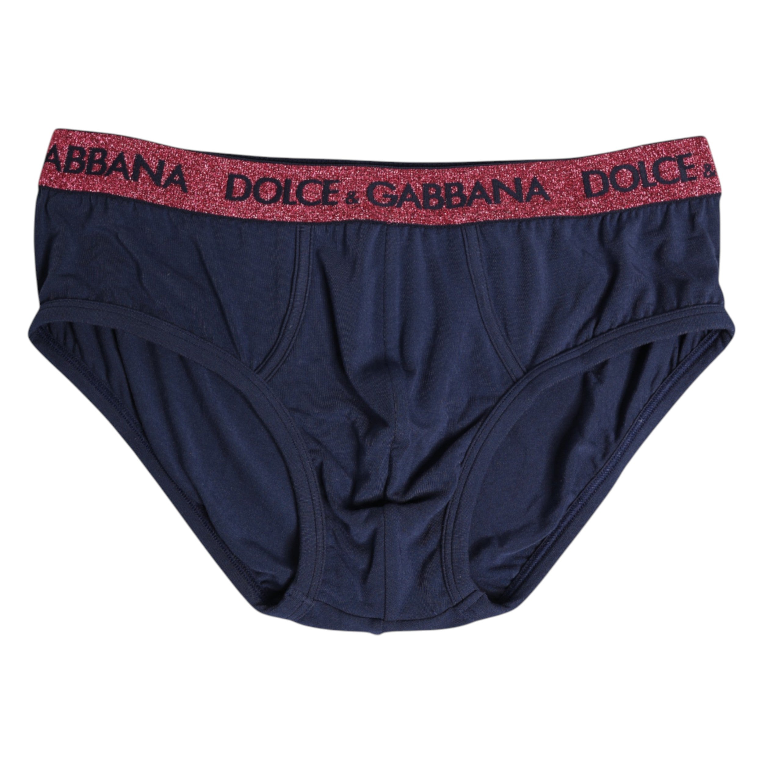 Dolce &amp; Gabbana – Stretch-Slip mit Logo in Blau und Rot