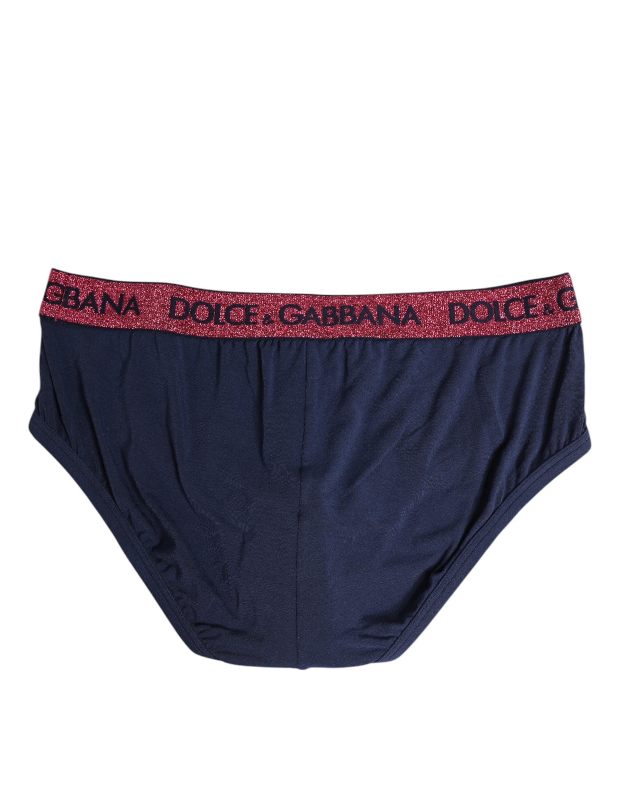 Dolce &amp; Gabbana – Stretch-Slip mit Logo in Blau und Rot