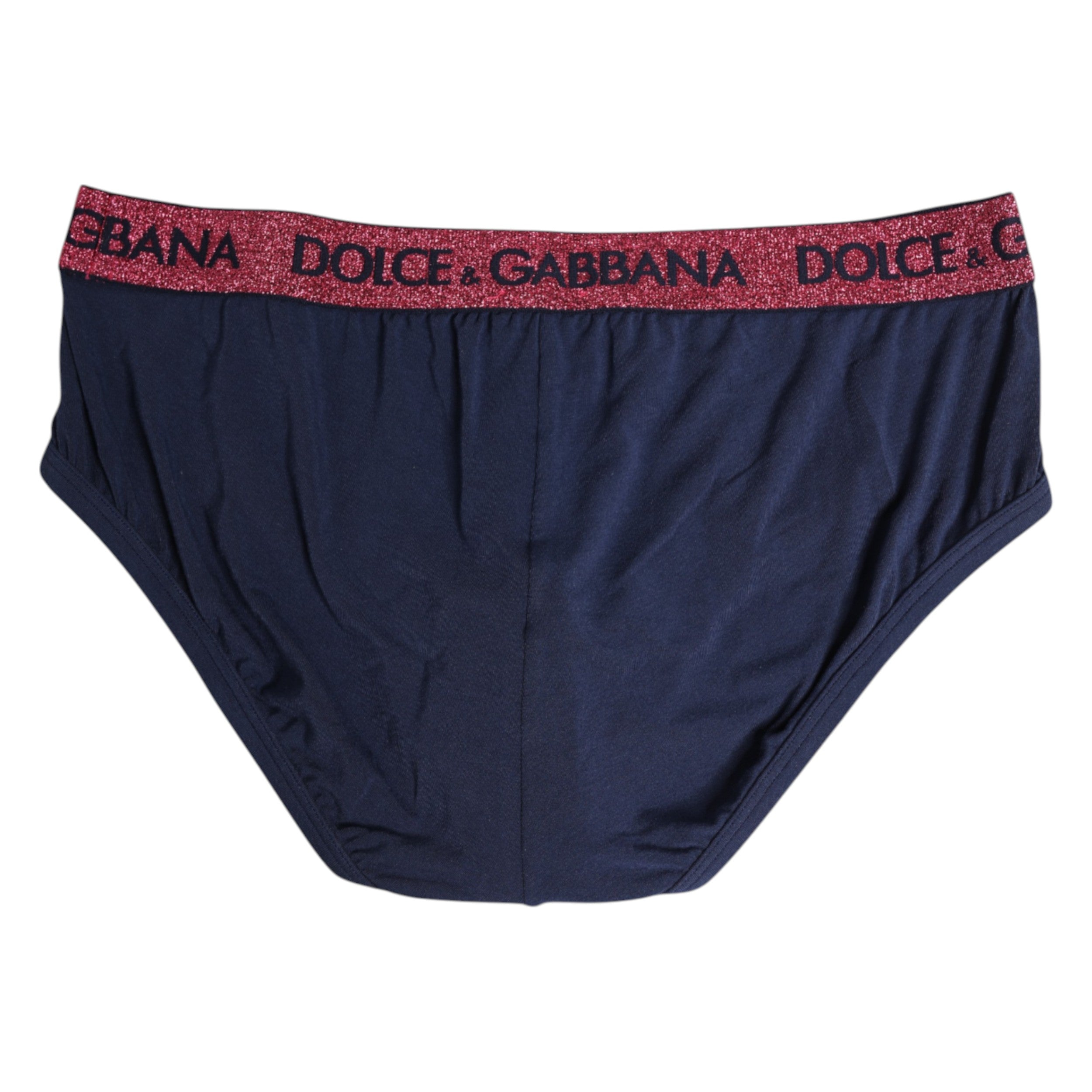 Dolce &amp; Gabbana – Stretch-Slip mit Logo in Blau und Rot