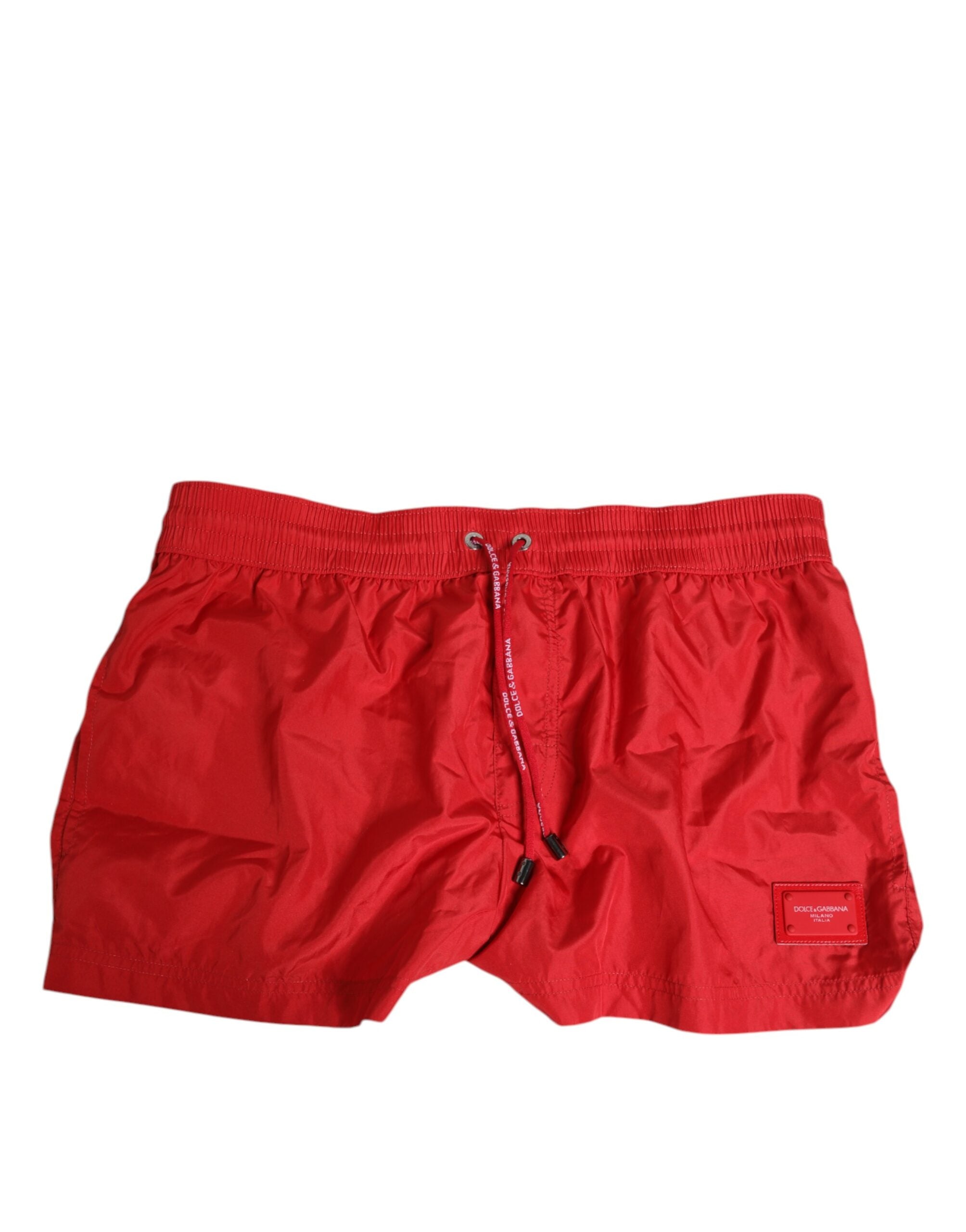 Dolce &amp; Gabbana Rote Kordelzug-Strandmode für Herren
