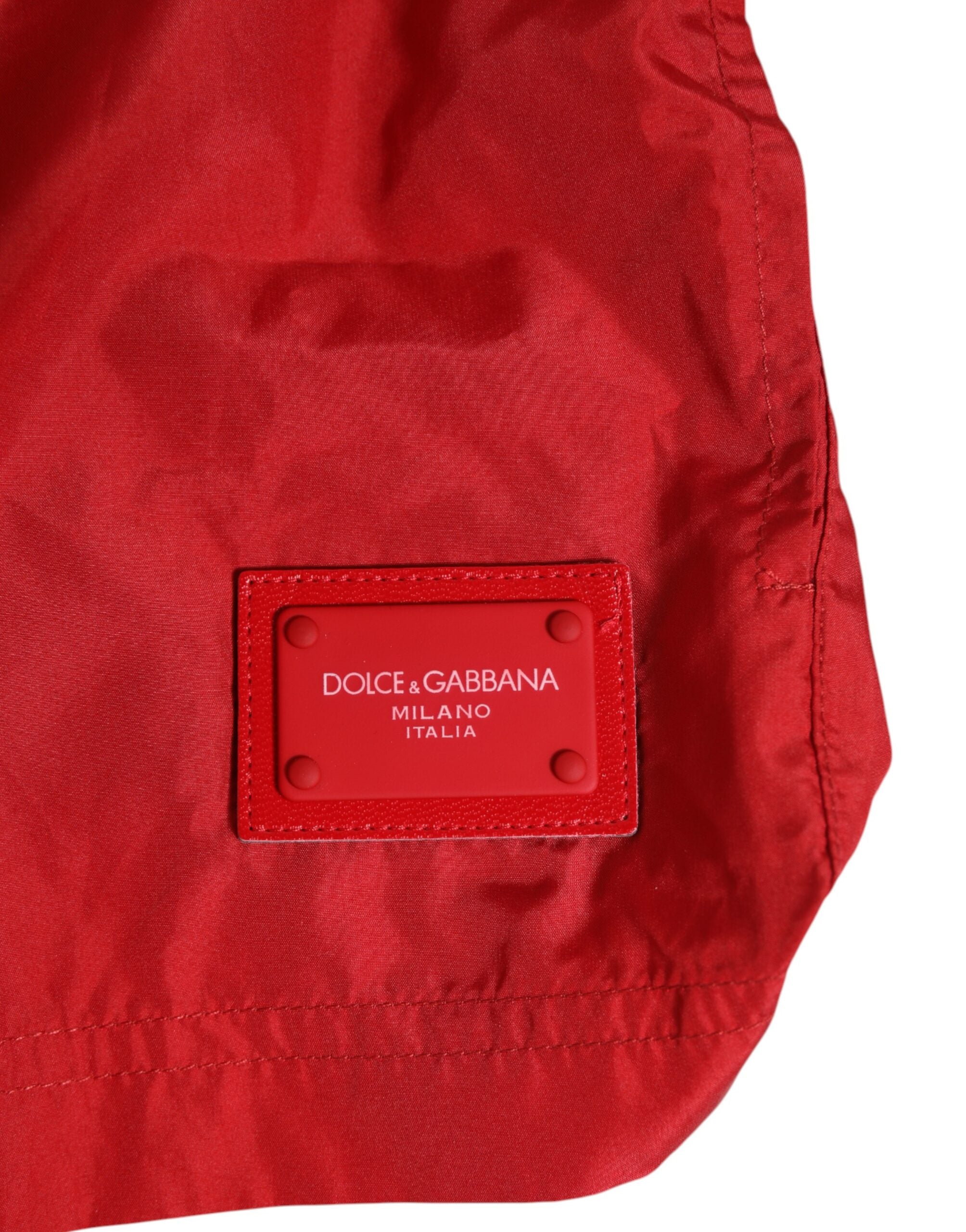 Dolce &amp; Gabbana Rote Kordelzug-Strandmode für Herren