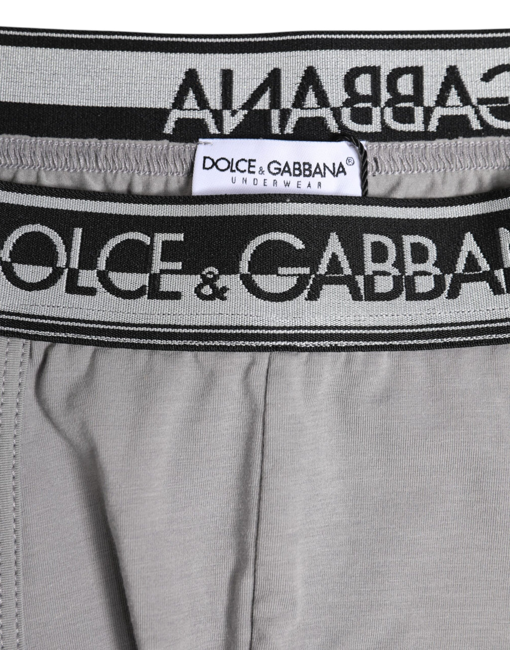 Dolce &amp; Gabbana – Boxershorts aus grauer Stretch-Baumwolle in regulärer Passform