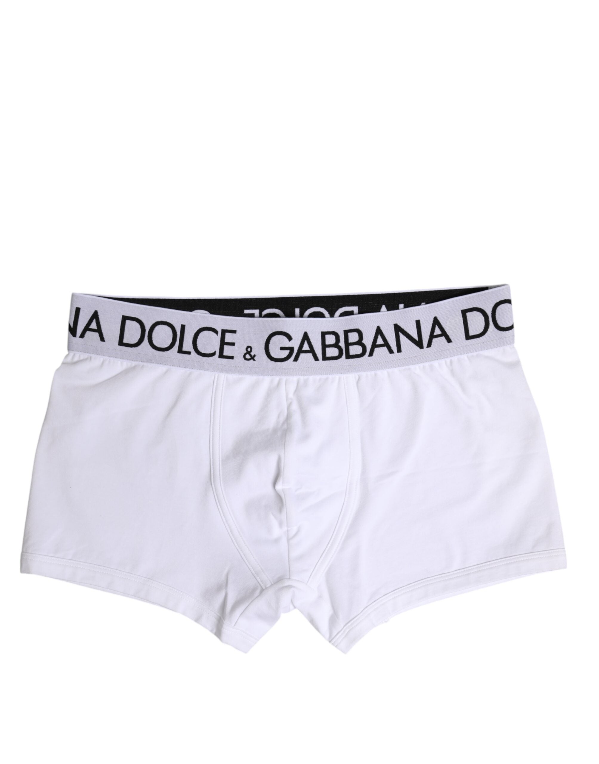 Dolce &amp; Gabbana – Boxershorts aus Stretch-Baumwolle in normaler Größe in Weiß