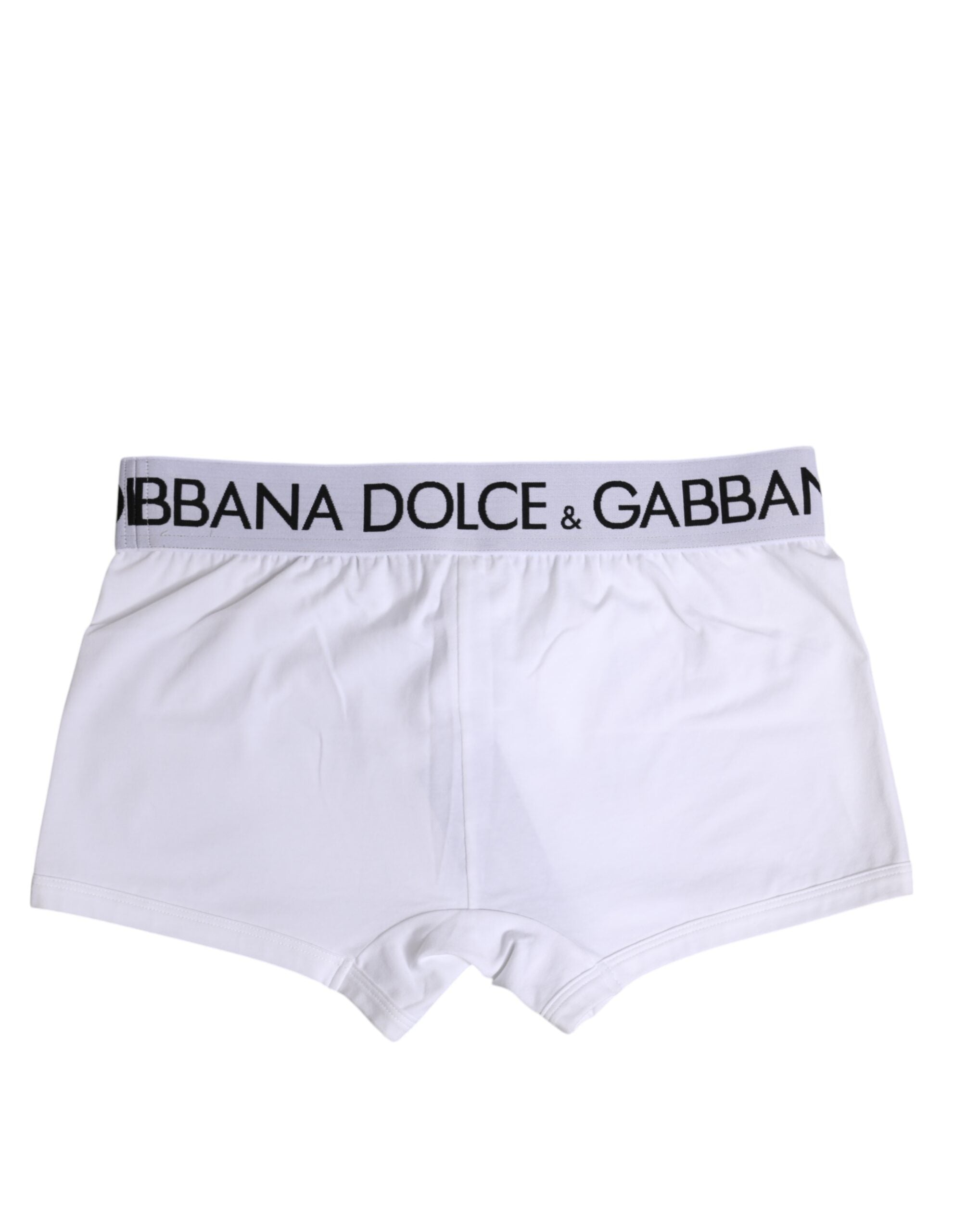 Dolce &amp; Gabbana – Boxershorts aus Stretch-Baumwolle in normaler Größe in Weiß